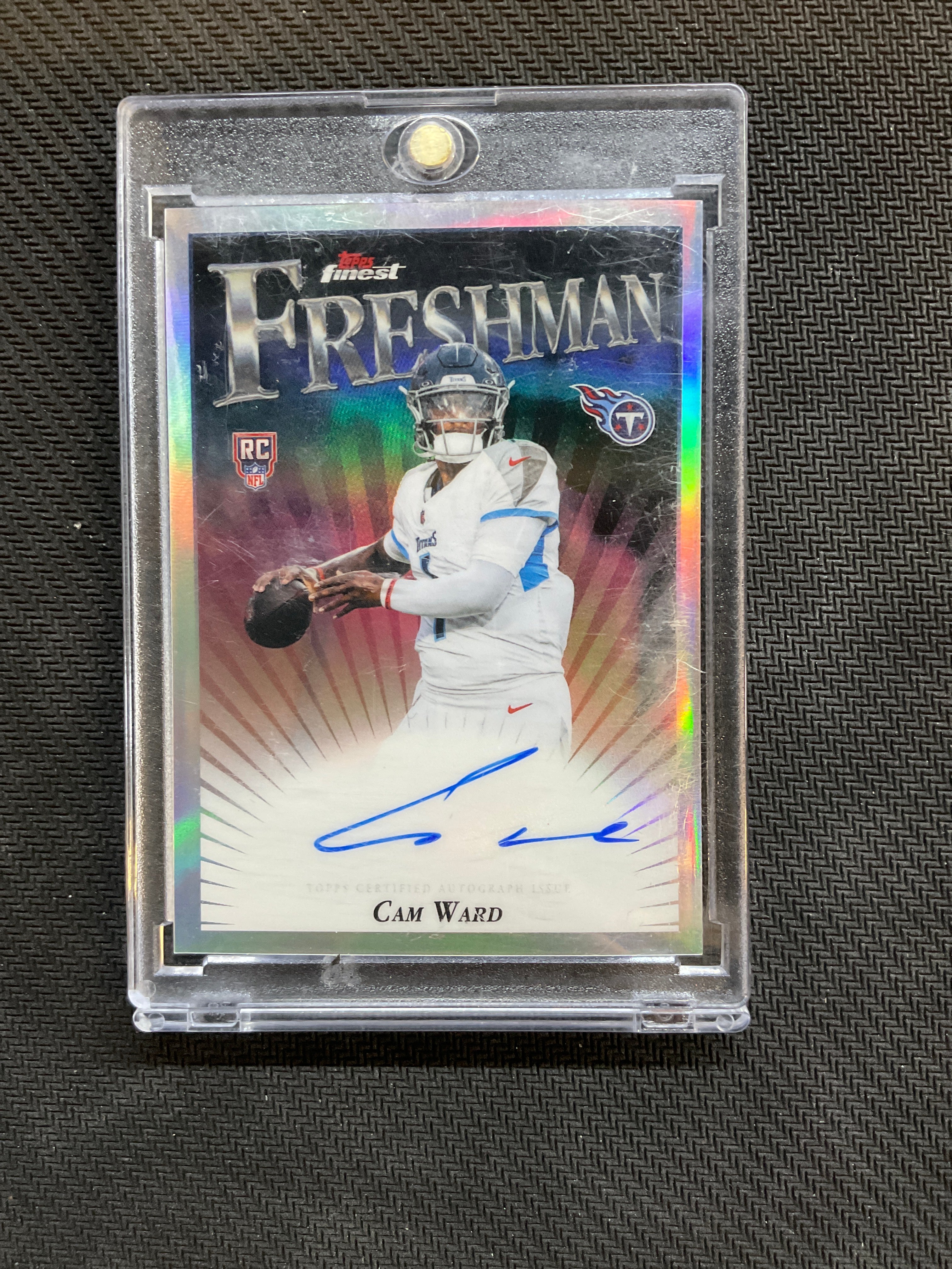 2025 Topps Finest Cam Ward Freshman Refractor Rookie Auto