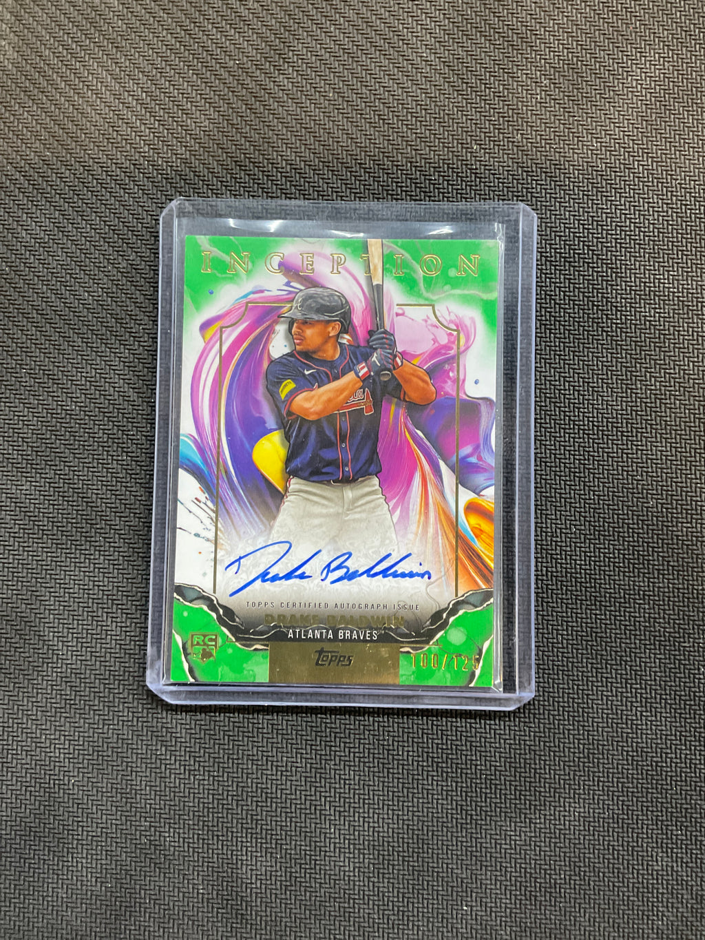 2025 Topps Inception Drake Baldwin Rookie Auto Green /125 Braves