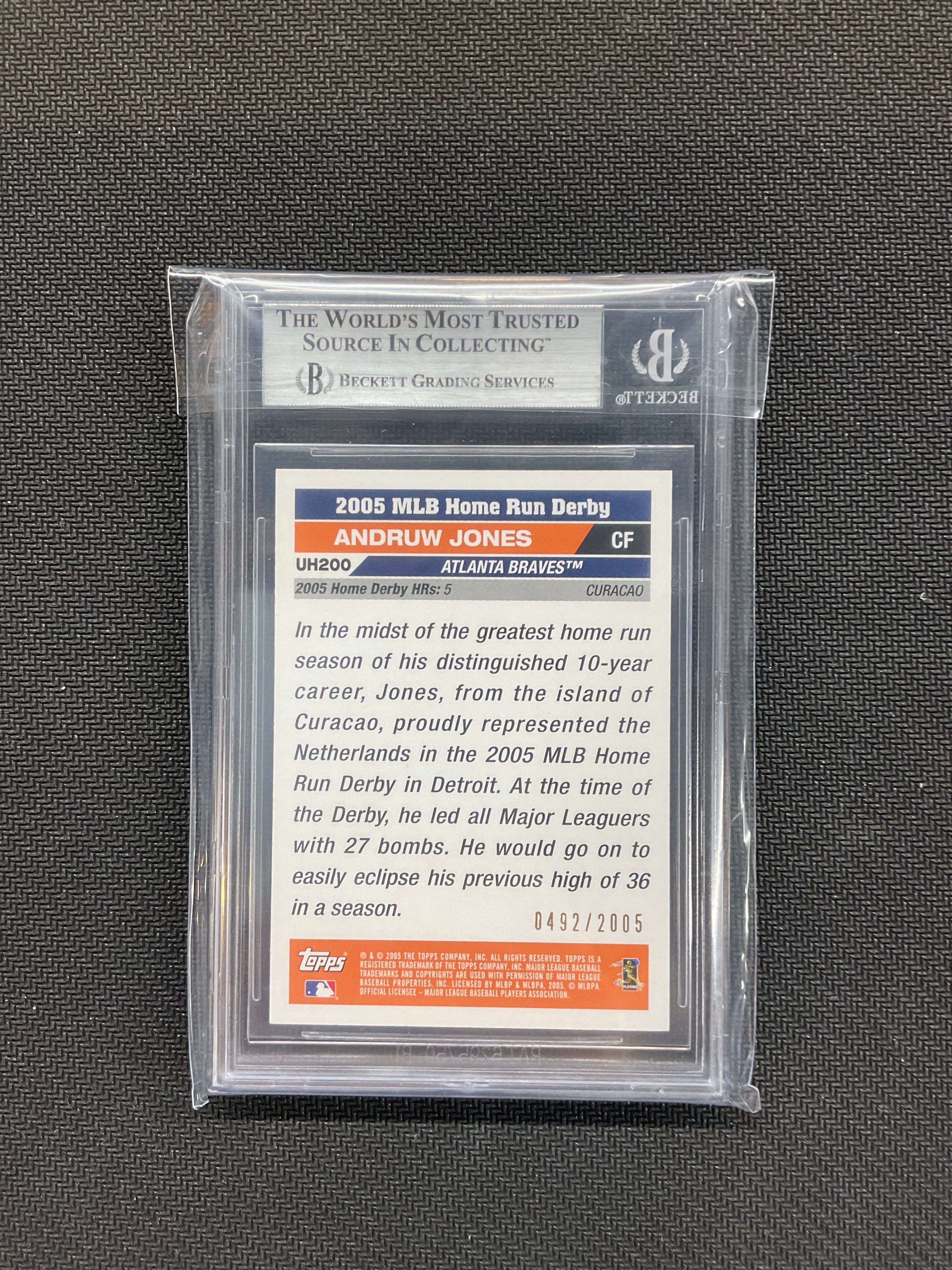 2005 Topps Update Andruw Jones Home Run Derby Gold /2005 BGS 9 Braves