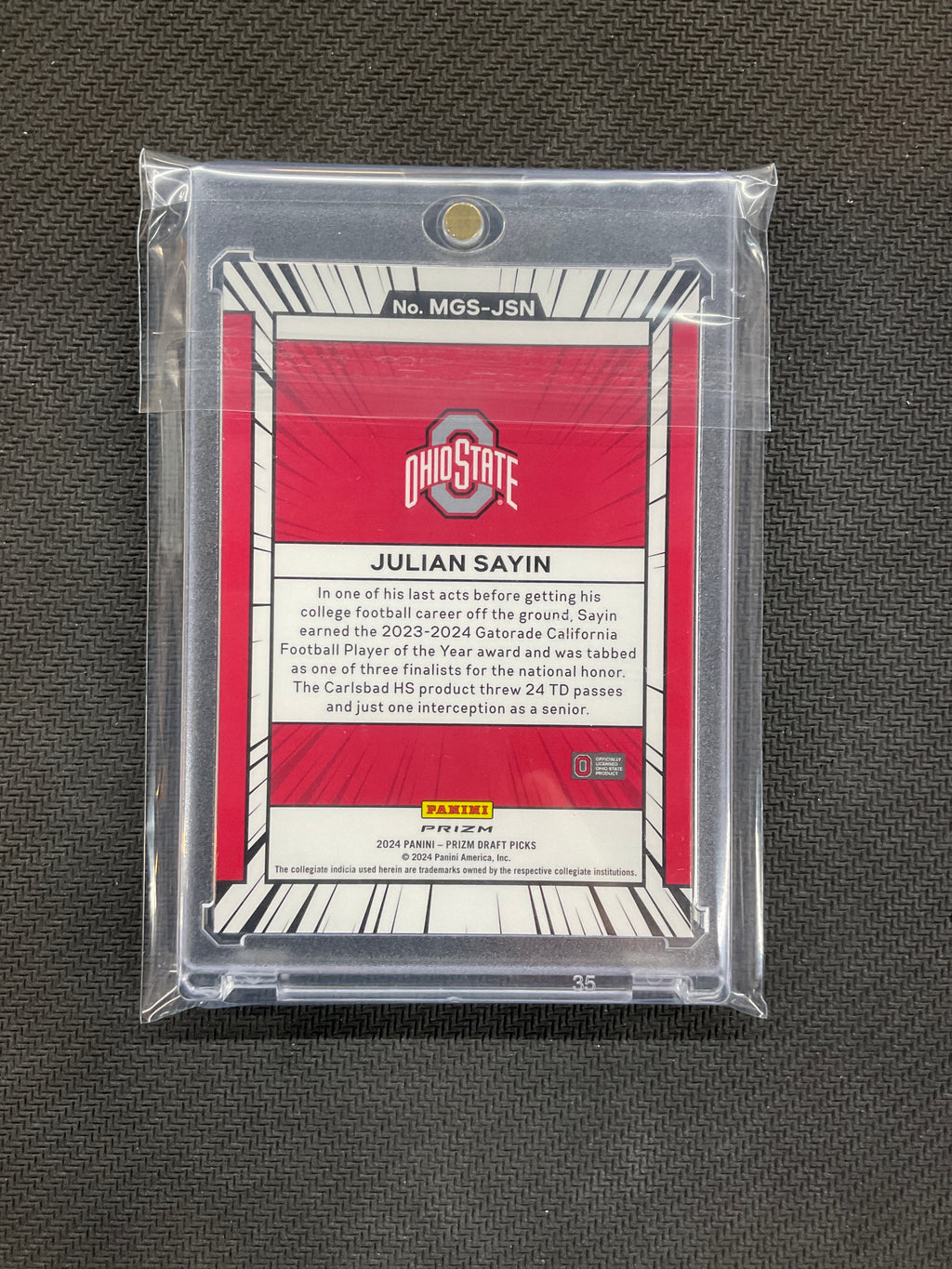 2024 Prizm Draft Julian Sayin Rookie Manga Ohio State