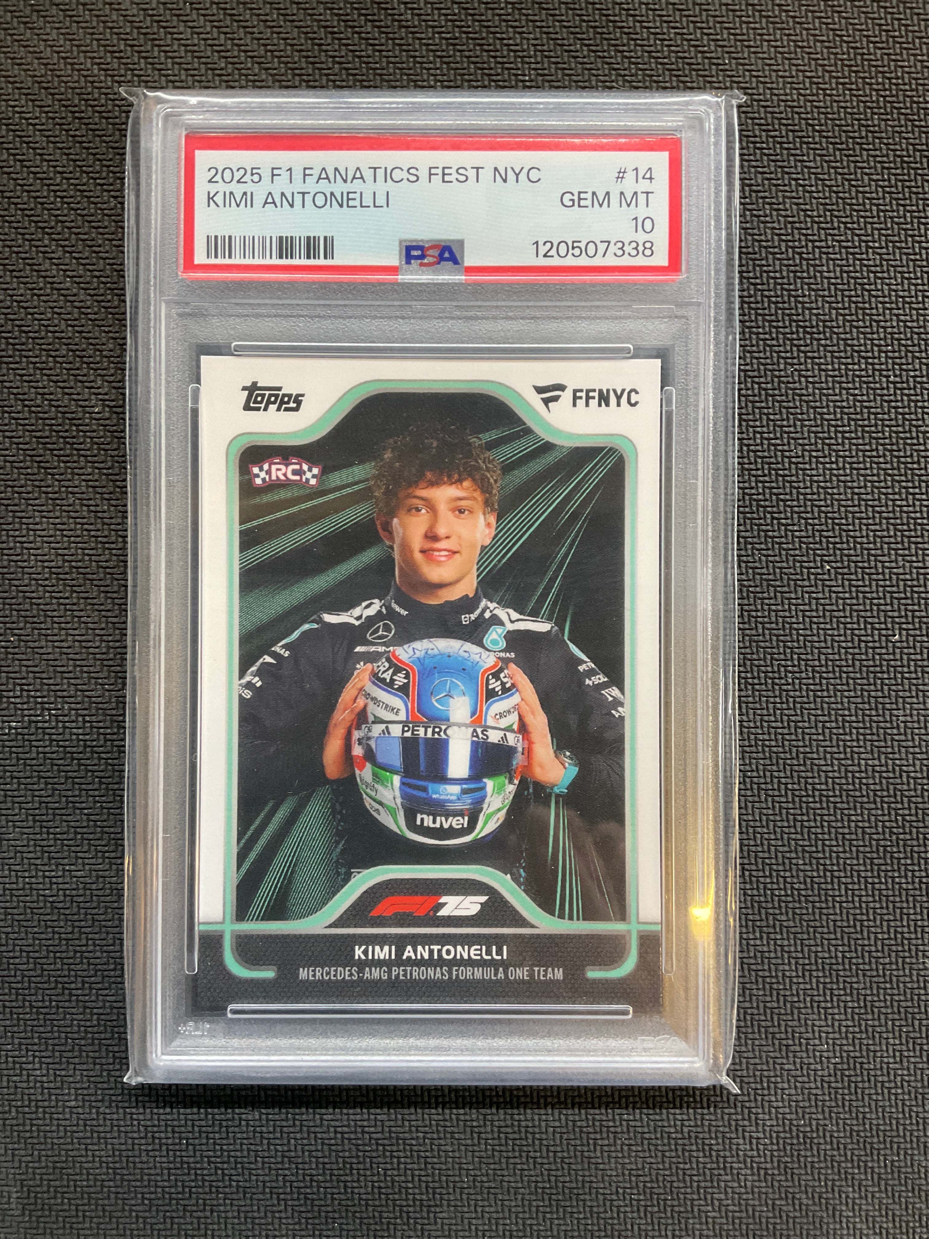 2025 Topps F1 Fanatics Fest Kimi Antonelli Rookie #14 PSA 10 Mercedes 338