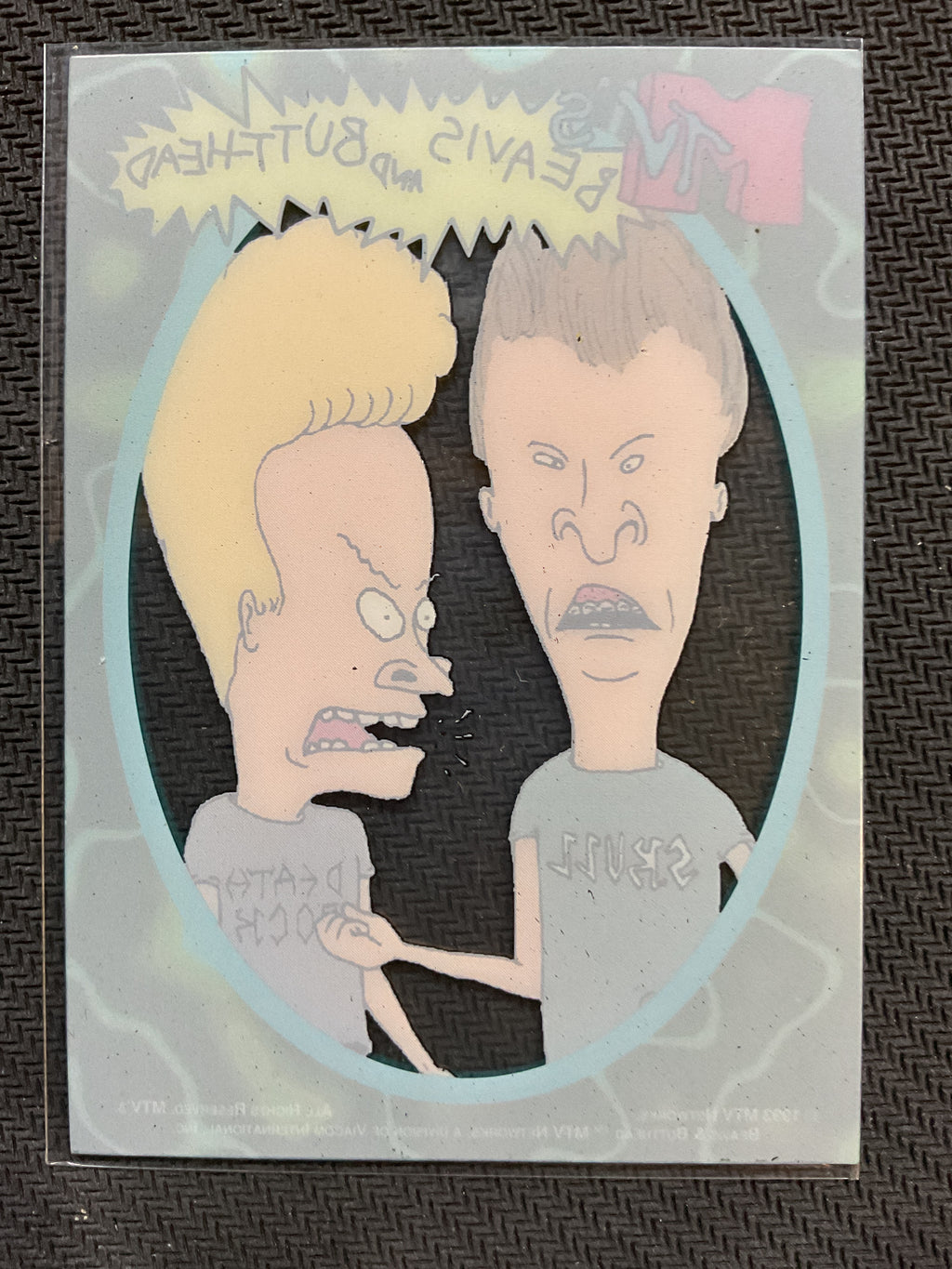 1993 MTV Beavis and Butthead Clear Cell Acetate Promo Card