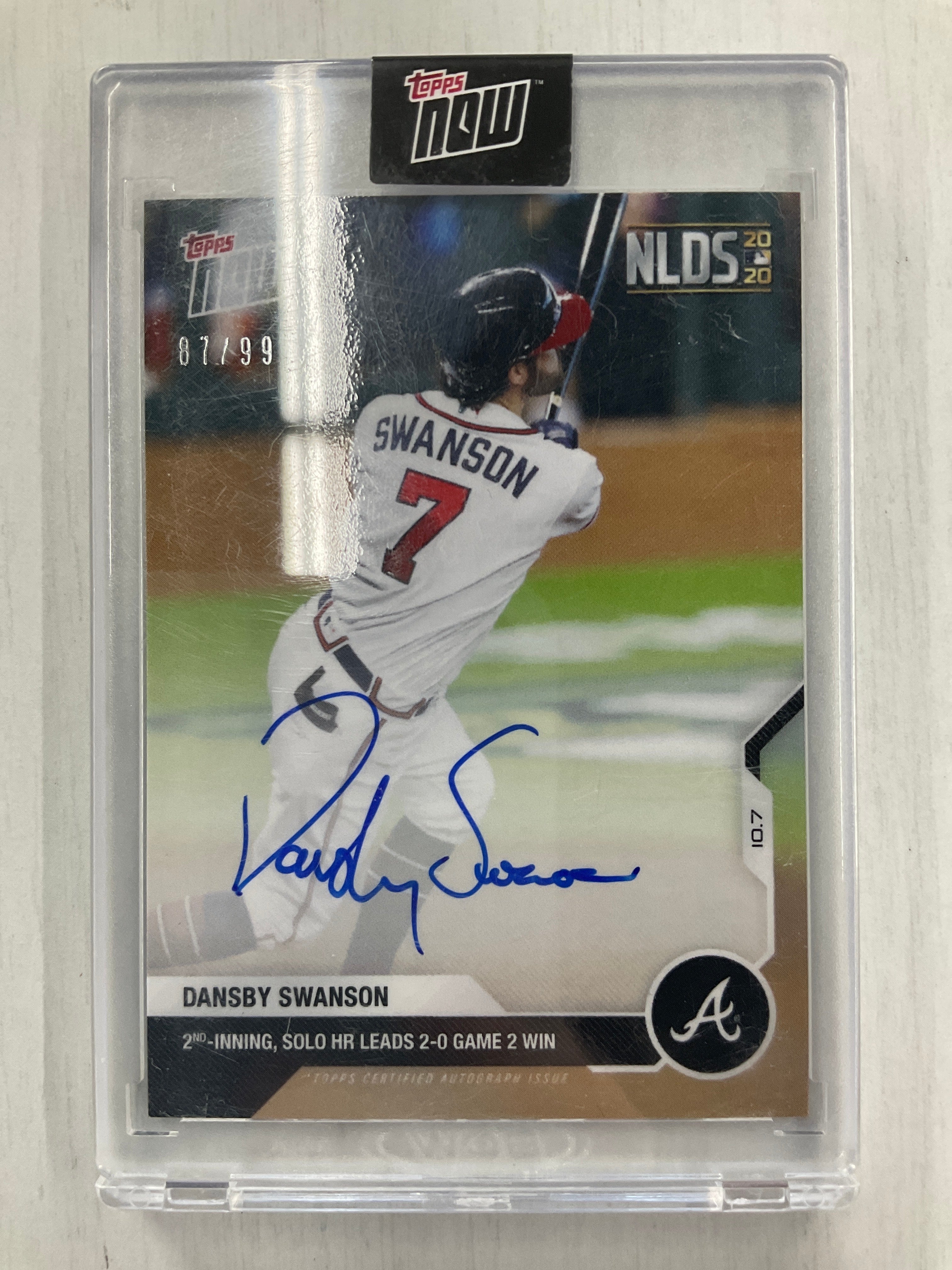2020 Topps Now Dansby Swanson Braves Auto /99 NLDS
