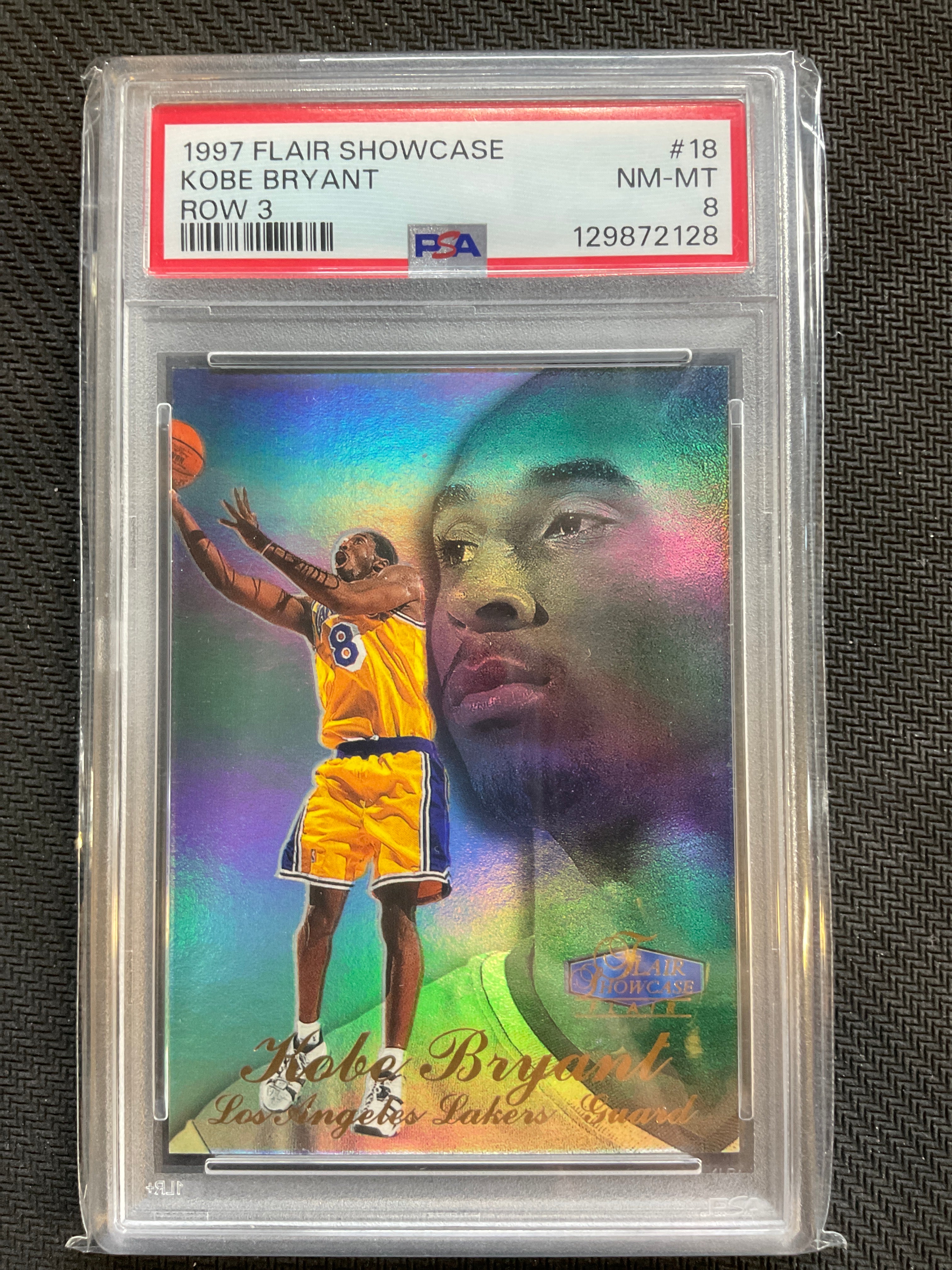 1997 Flair Showcase Kobe Bryant Row 3 PSA 8 Lakers