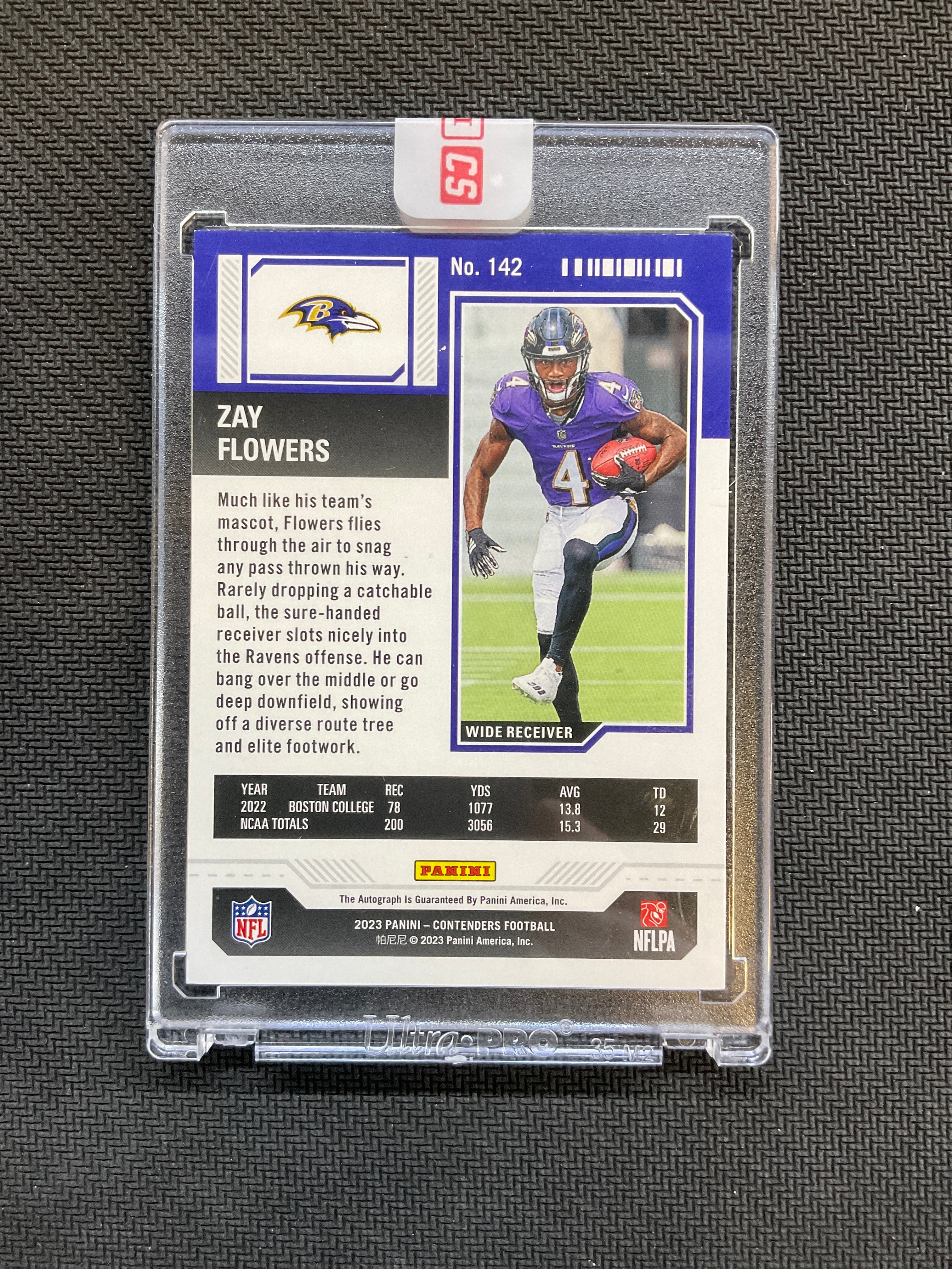 2023 Panini Contenders Zay Flowers Rookie Auto /75 Ravens