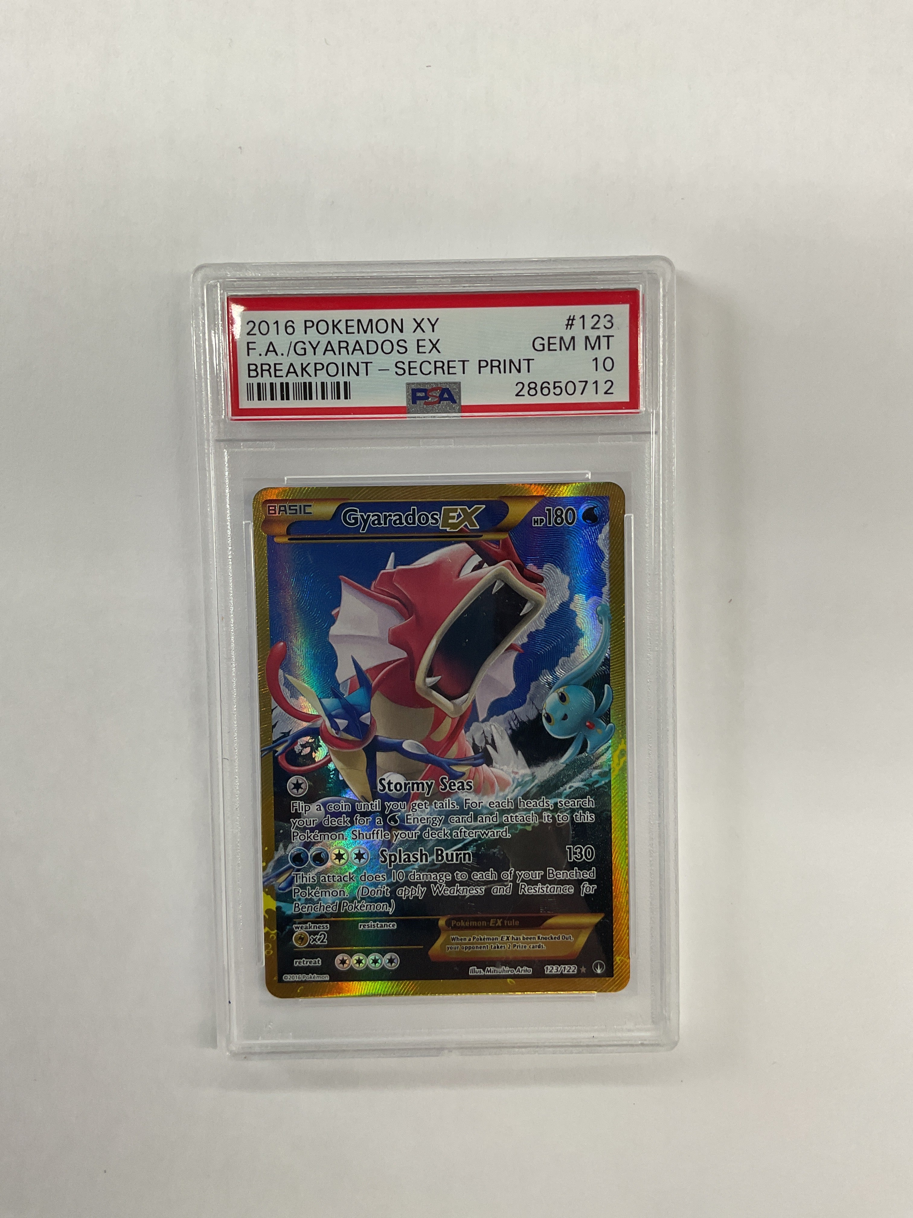 2016 Pokemon Breakpoint Gyarados EX 123 PSA 10