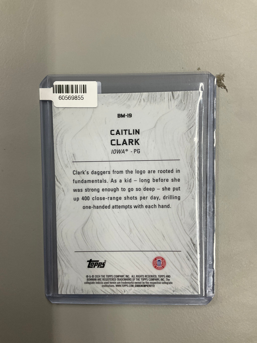 2023 Bowman Chrome U Caitlin Clark Masterpieces