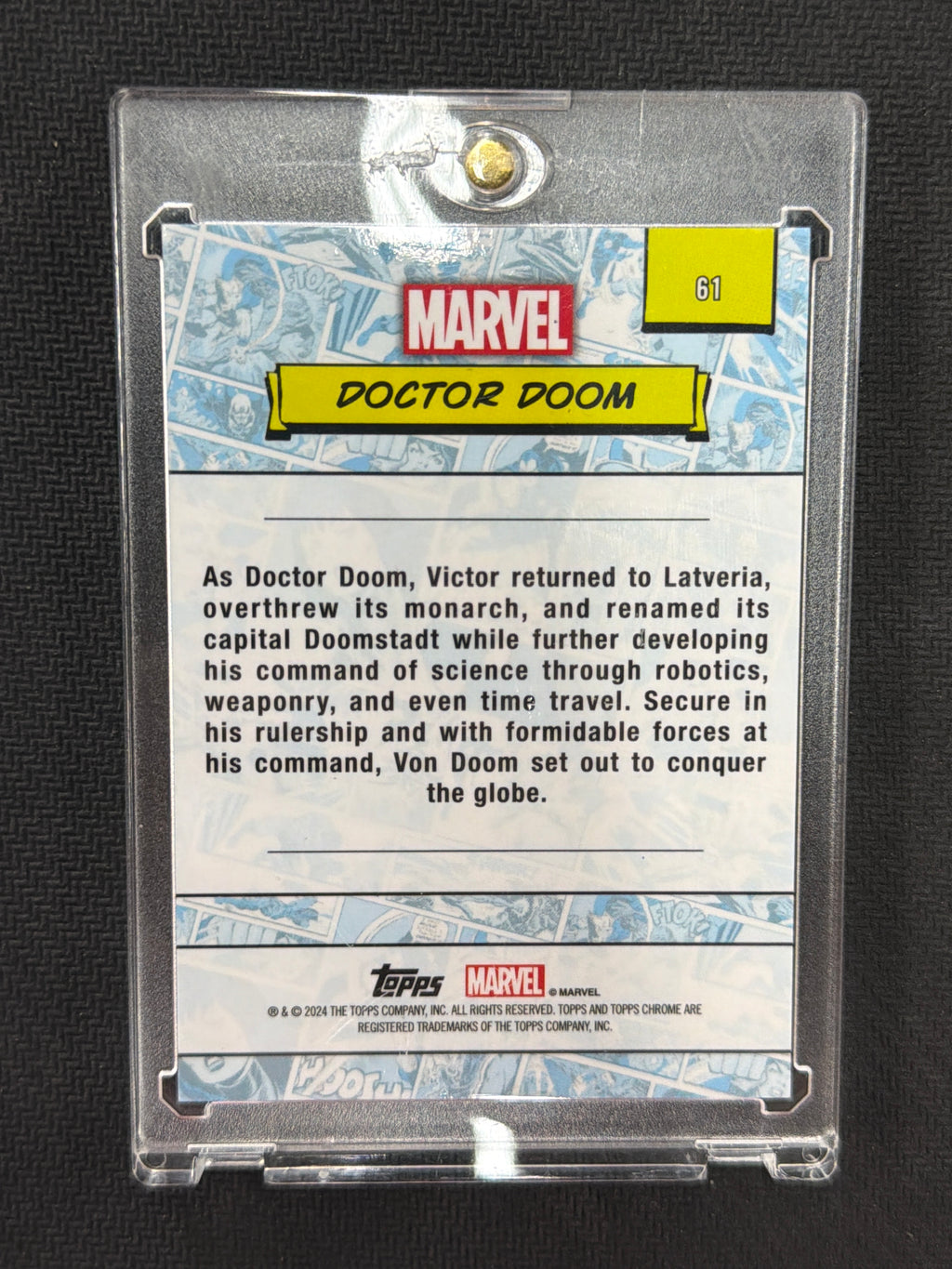2024 Topps Chrome Marvel Sapphire Doctor Doom #61