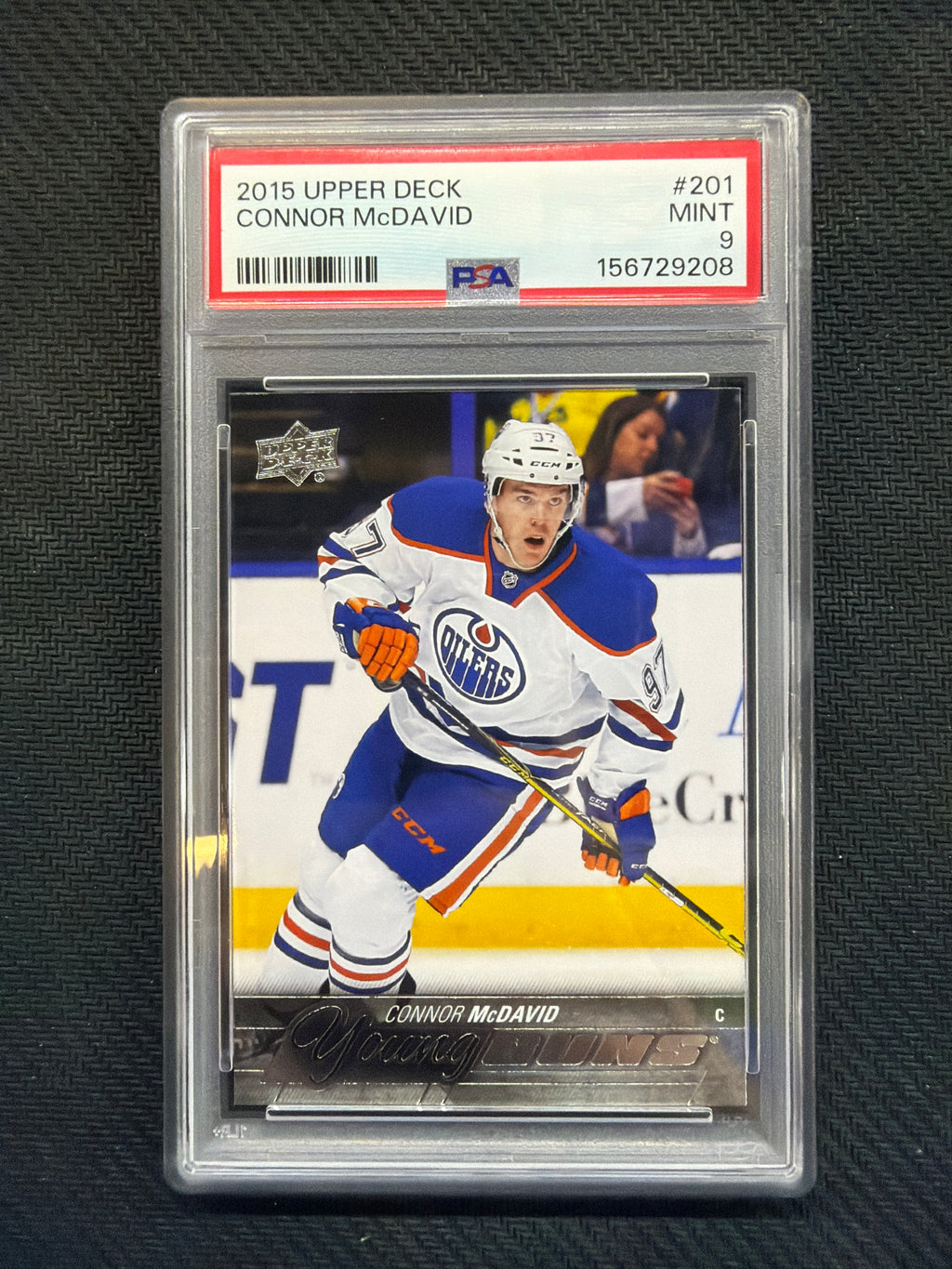 2015 Upper Deck Connor McDavid Young Guns PSA 9 Oilers