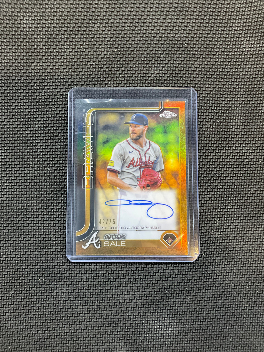 2025 Topps Chrome Gilded Chris Sale Auto /75 Braves
