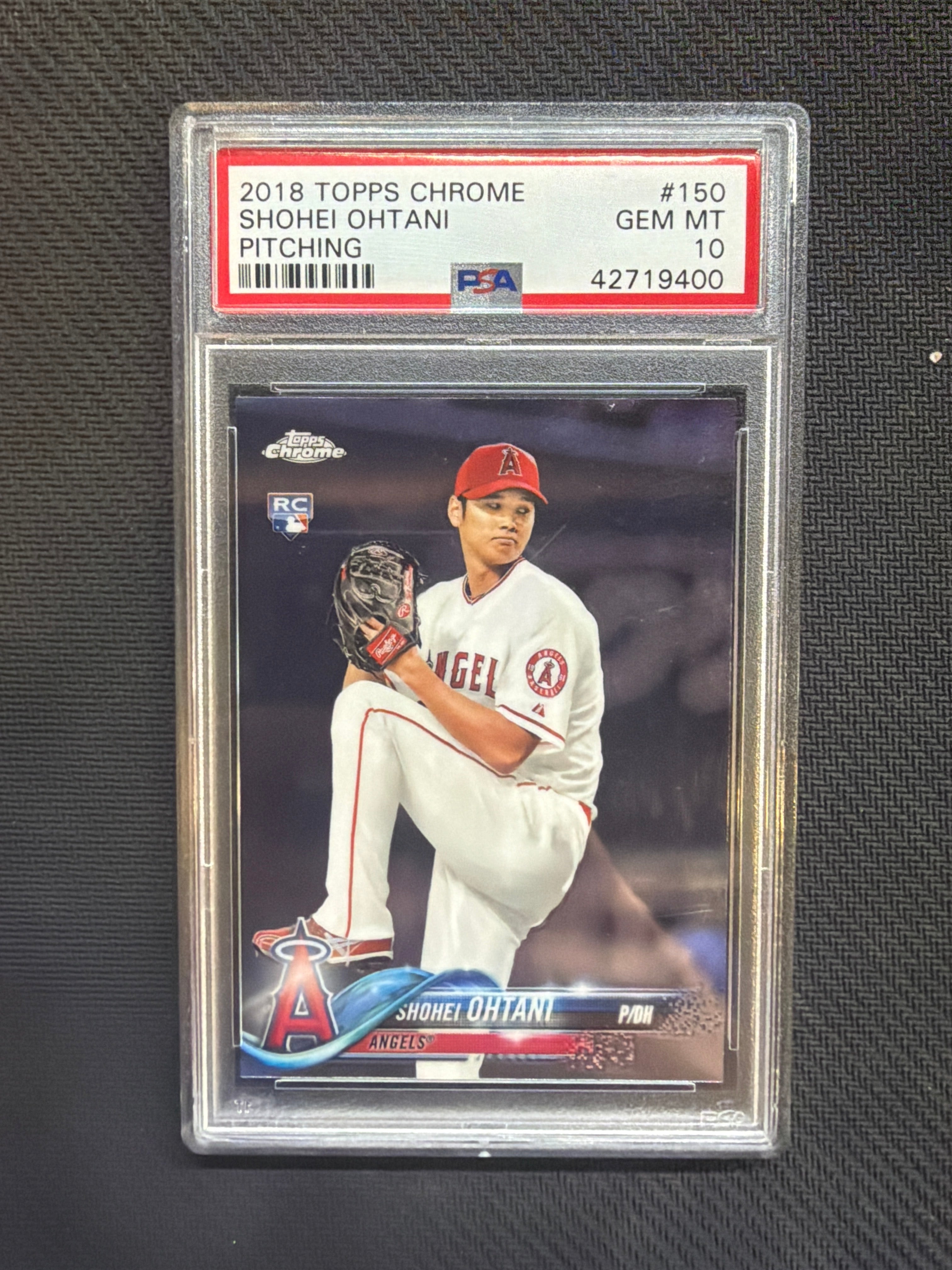 2018 Topps Chrome Shohei Ohtani Pitching PSA 10 400