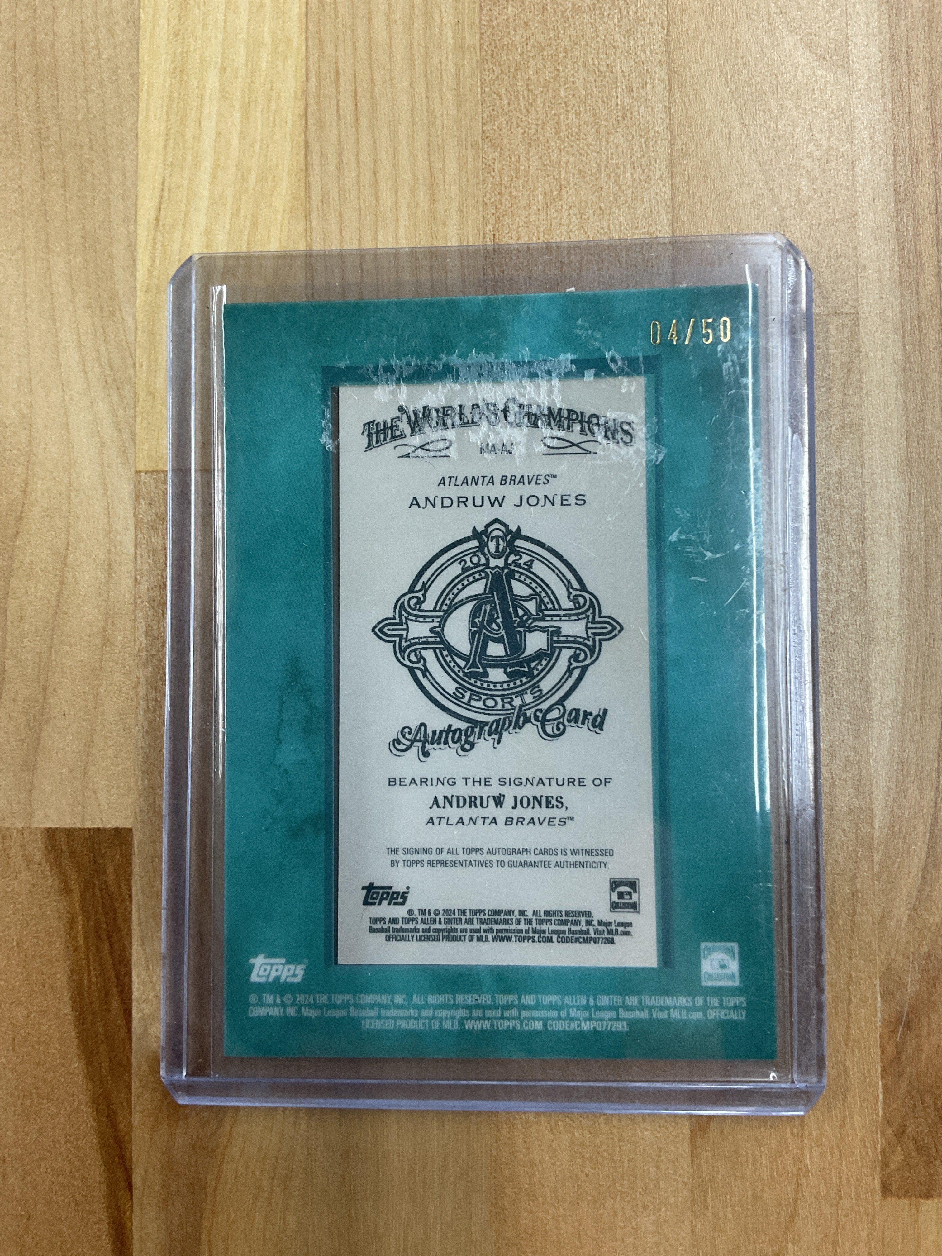 2024 Topps Allen And Ginter Andruw Jones Auto