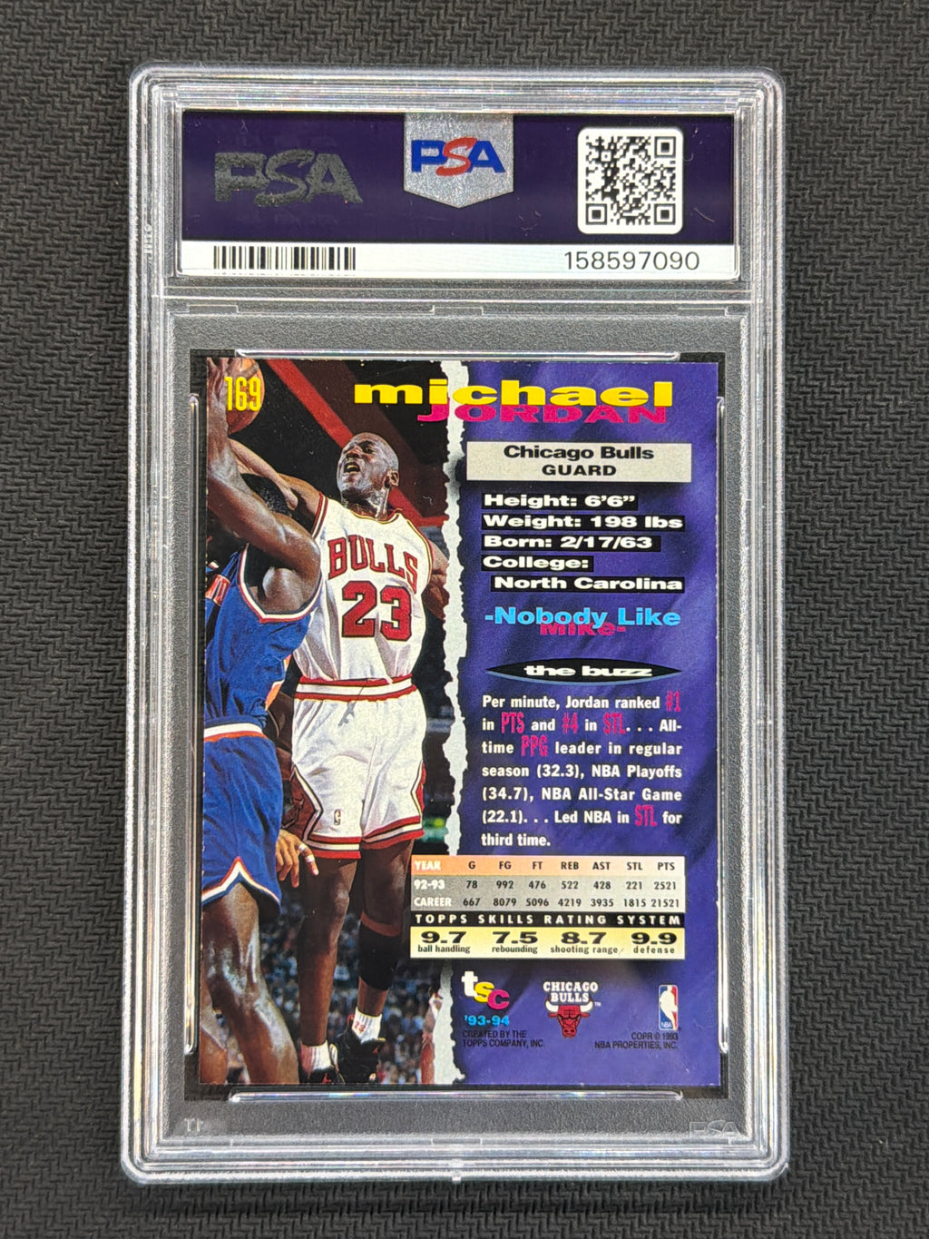 1993 Stadium Club Michael Jordan Members Only #169 PSA 6
