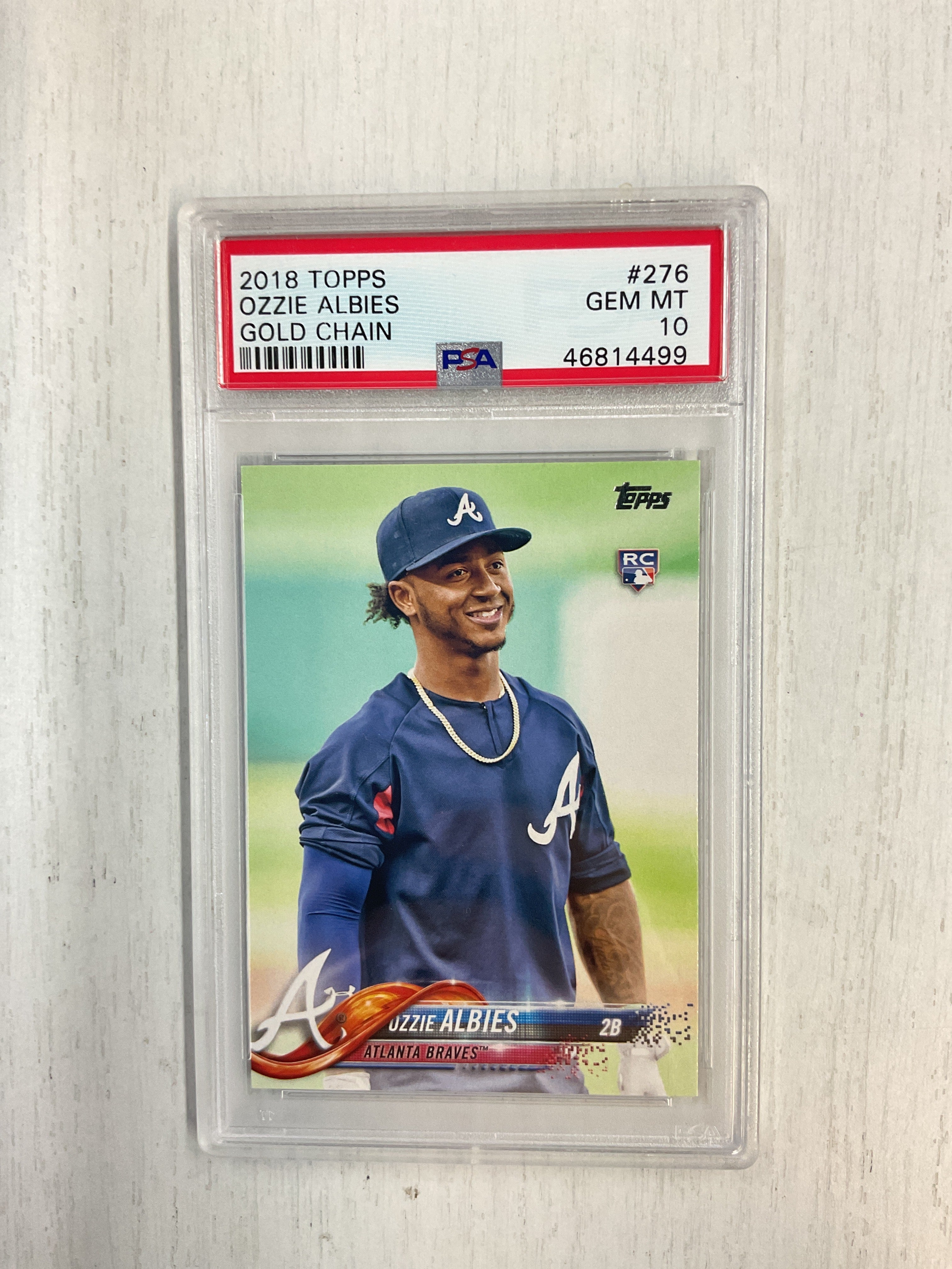 2018 Topps Ozzie Albie Gold Chain SP PSA 10 Braves Rookie
