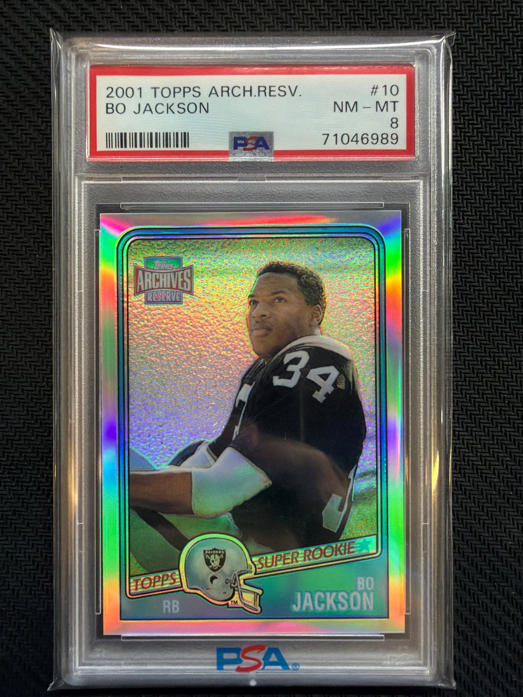2001 Topps Archives Reserve Bo Jackson #10 PSA 8 Raiders