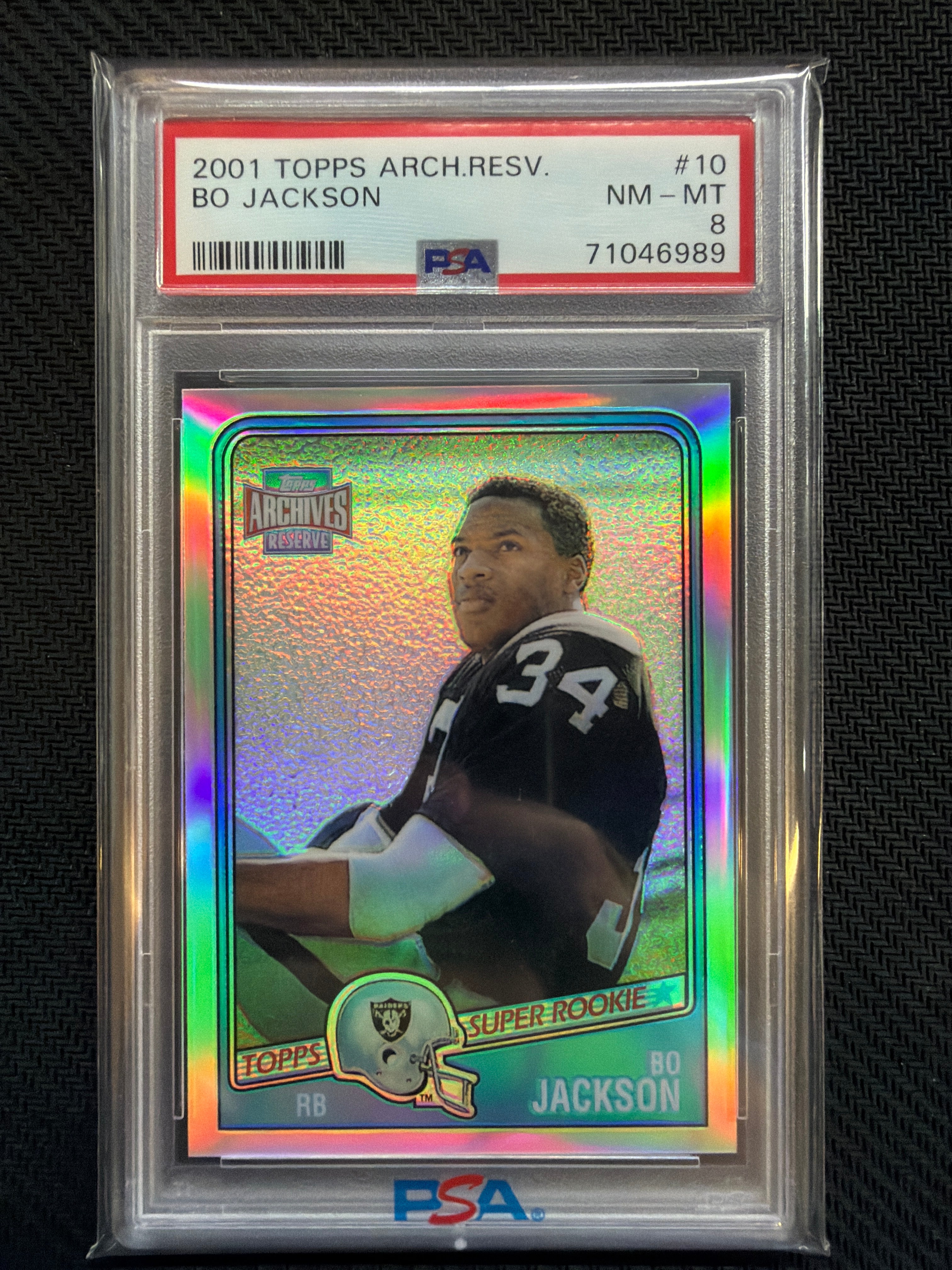 2001 Topps Archives Reserve Bo Jackson #10 PSA 8 Raiders