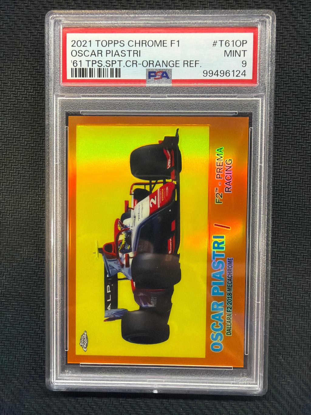 2021 Topps Chrome F1 Oscar Piastri '61 Orange /25 PSA 9