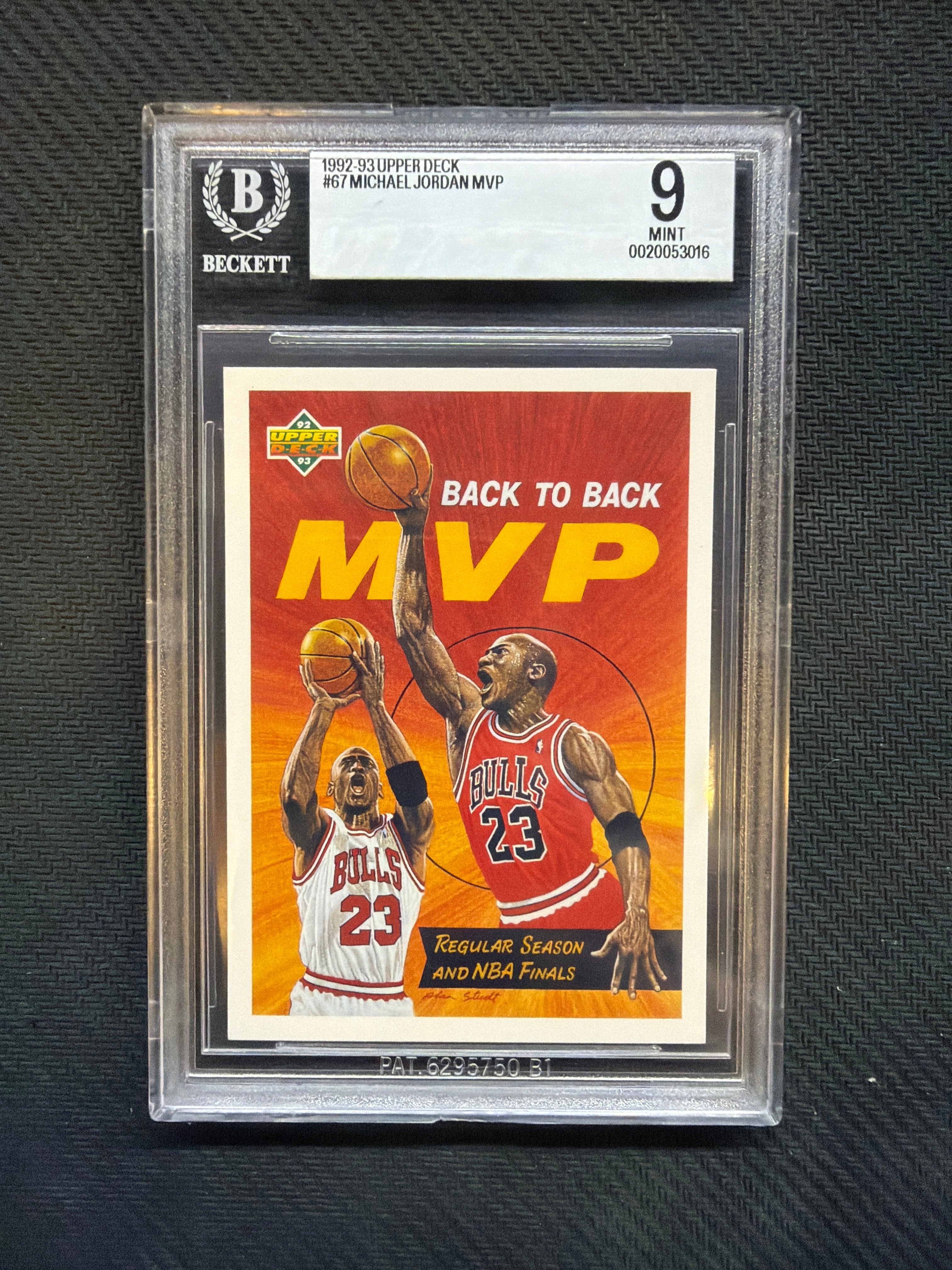 1992-93 Upper Deck Michael Jordan MVP BGS 9 Bulls