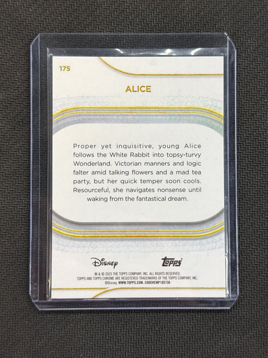 2025 Topps Chrome Disney Sapphire Alice #175