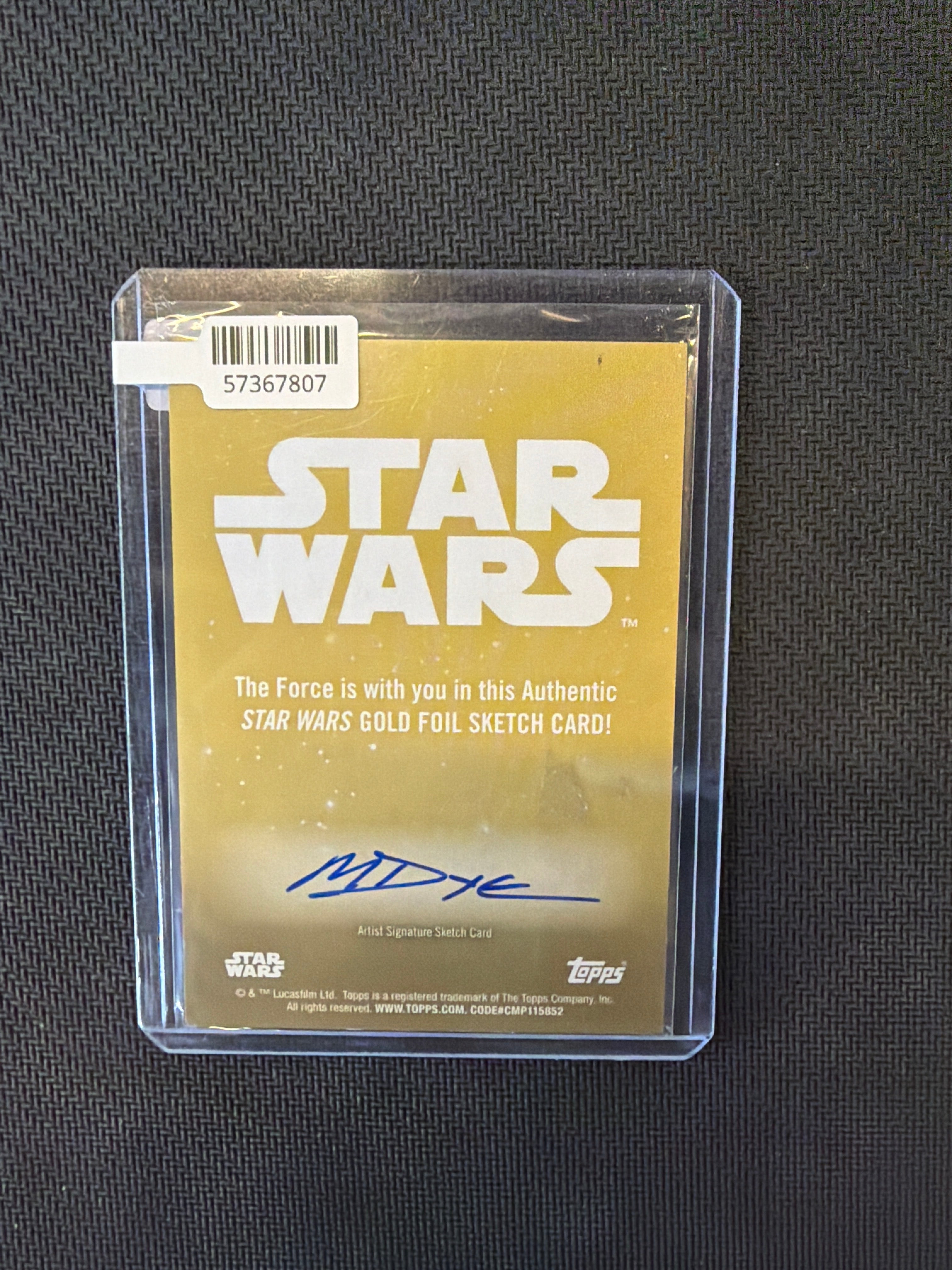 Topps Star Wars Matt Dye Sketch Card