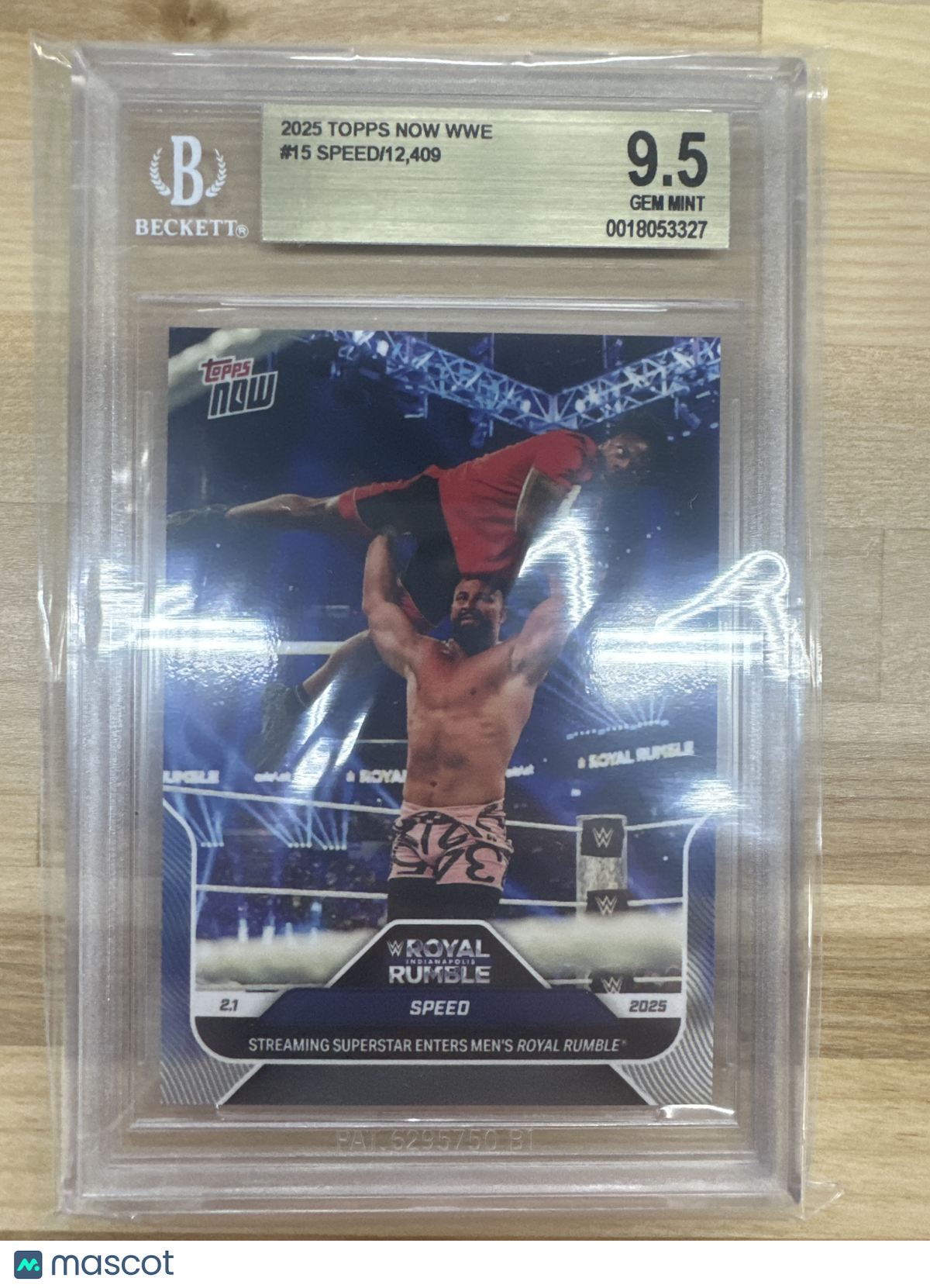 2025 Topps Now WWE #15 Speed BGS 9.5