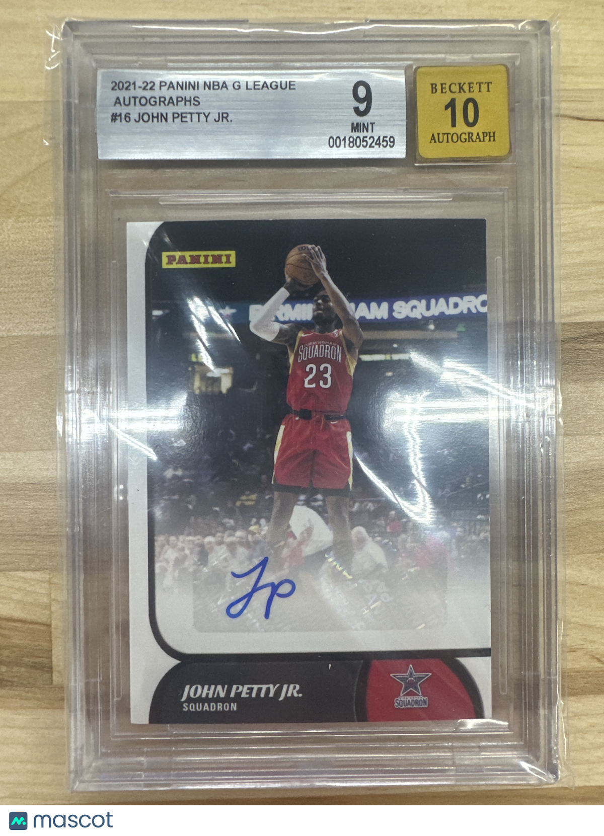 2021-22 NBA G League John Petty Jr Autographs BGS 9 / Auto 10