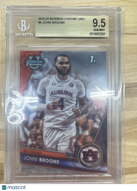 2023-24 Bowman Chrome University Johni Broome BGS 9.5