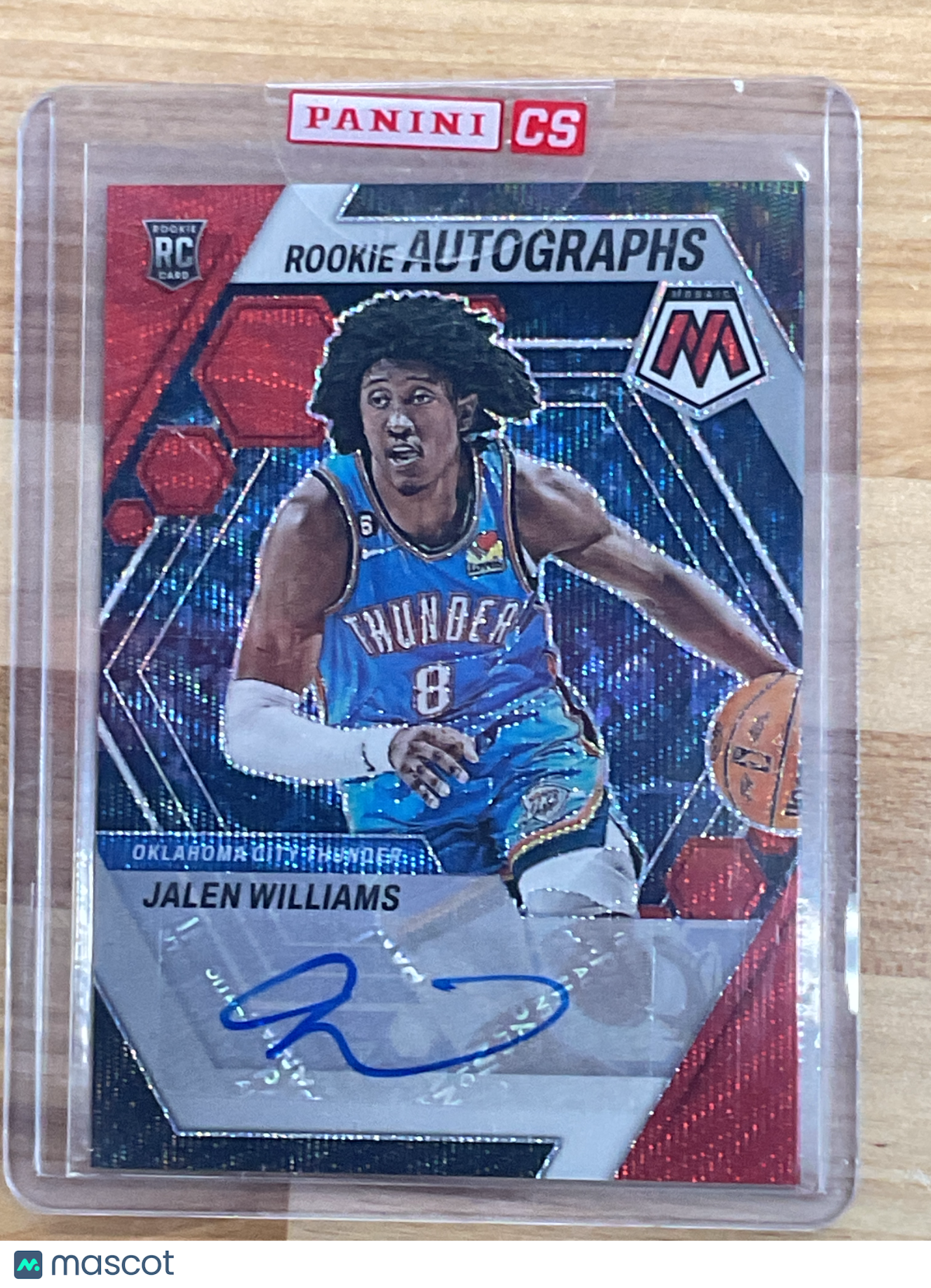 2022 Mosaic Jalen Williams Red Wave Auto Thunder