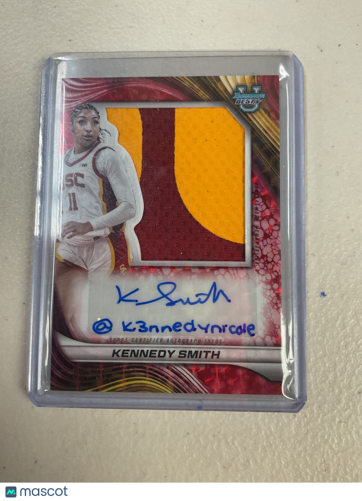 2024-25 Bowman Best Kennedy Smith Patch Auto /10