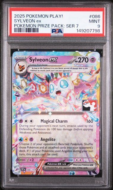 2025 Pokemon Play! Sylveon ex 086 Pokemon Prize Pack PSA 9