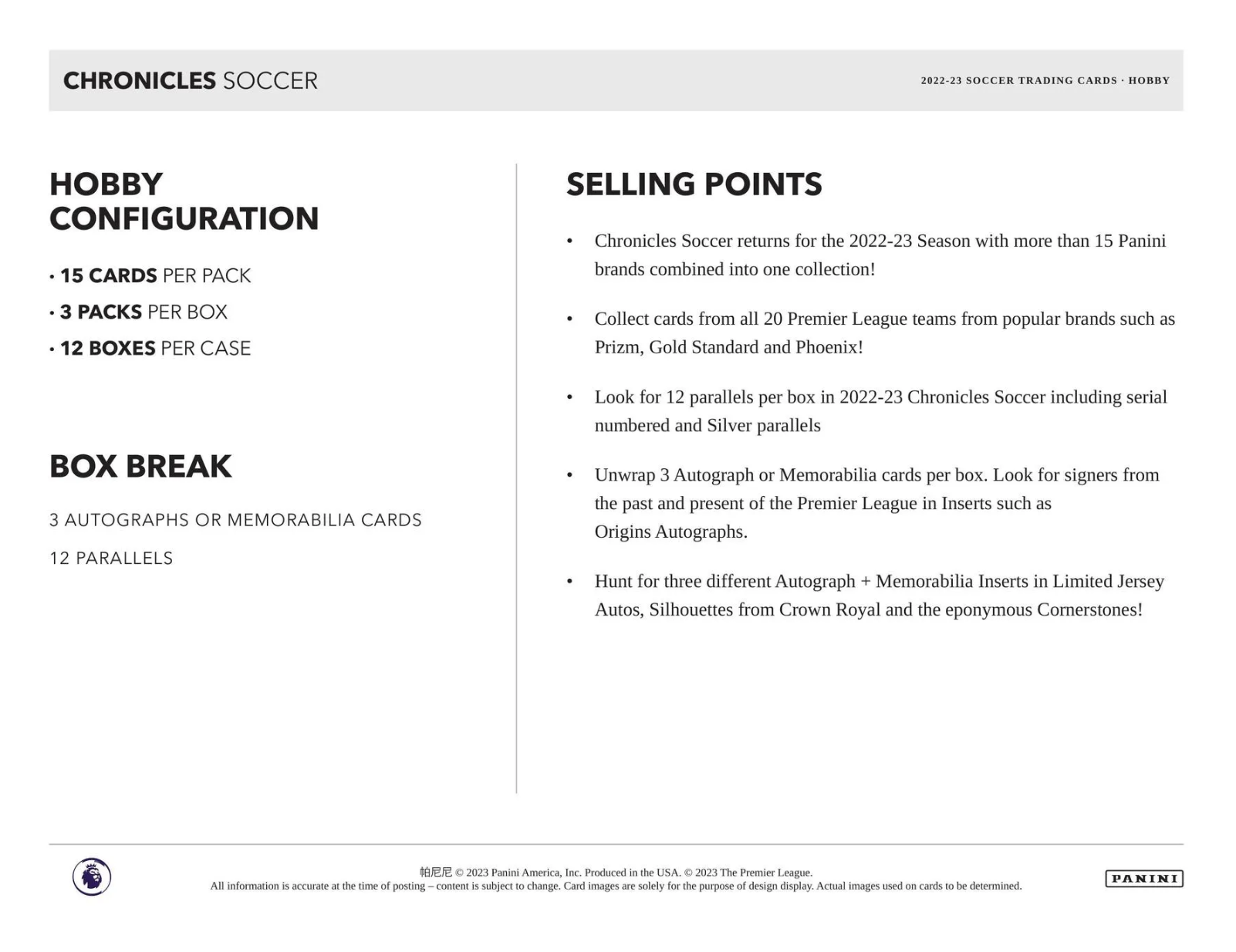 2022-23 Chronicles Soccer Hobby Box