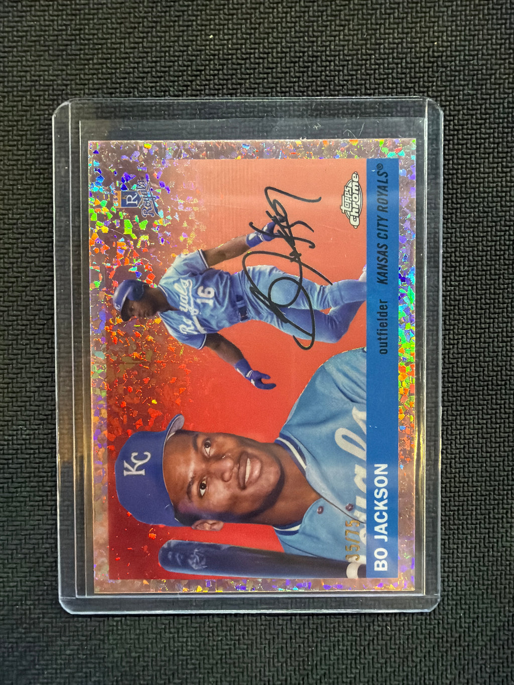 2025 Topps Chrome Platinum Bo Jackson Rose Gold Mini Diamond /75