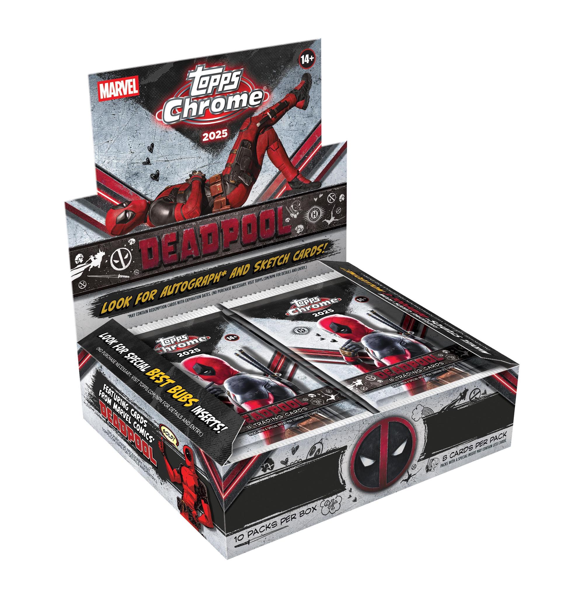 2025 Topps Marvel Chrome Deadpool Hobby Box
