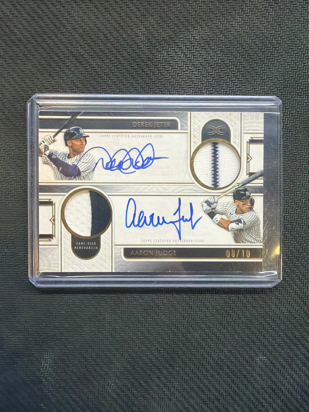 2025 Topps Defenitive Derek Jeter Aaron Judge Dual Patch Auto /10