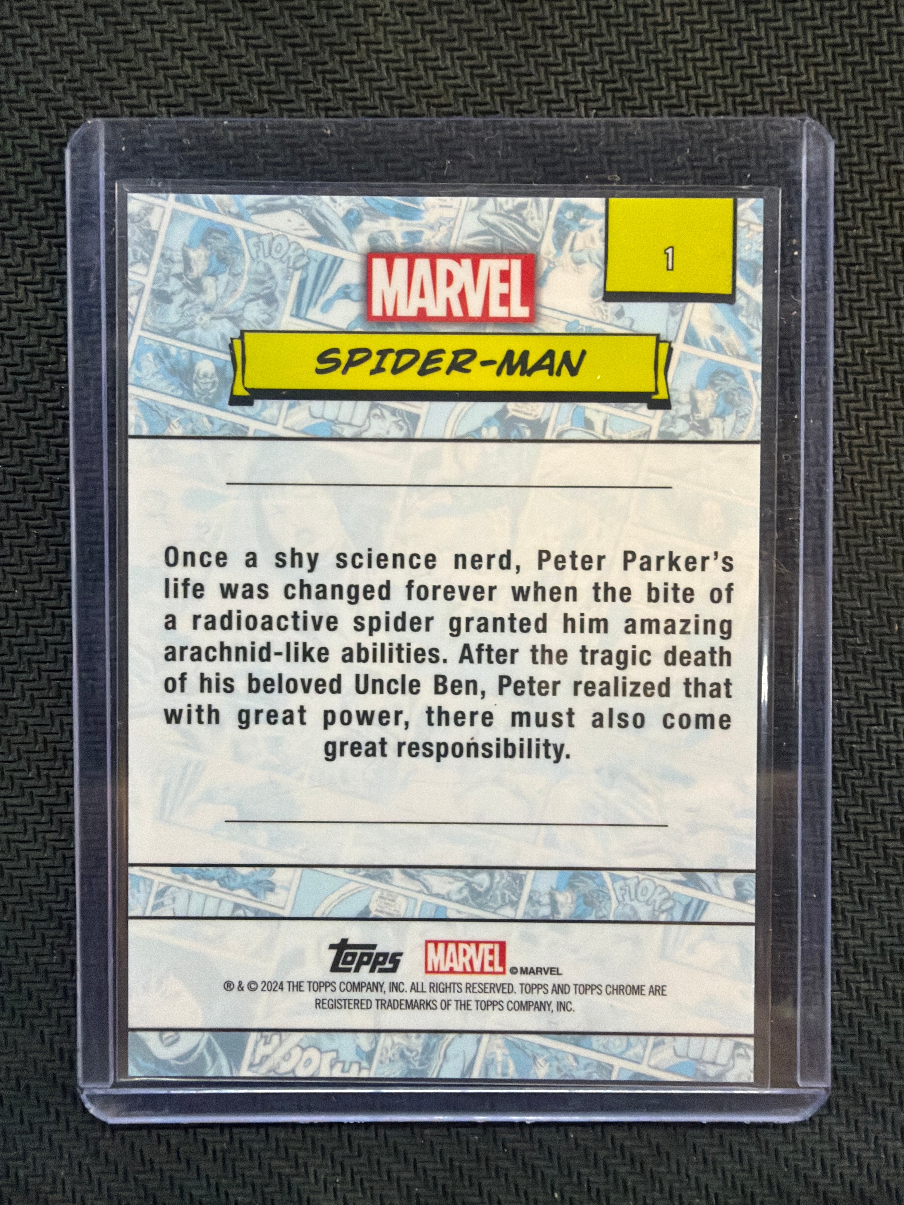 2024 Topps Chrome Marvel Spider Man #1
