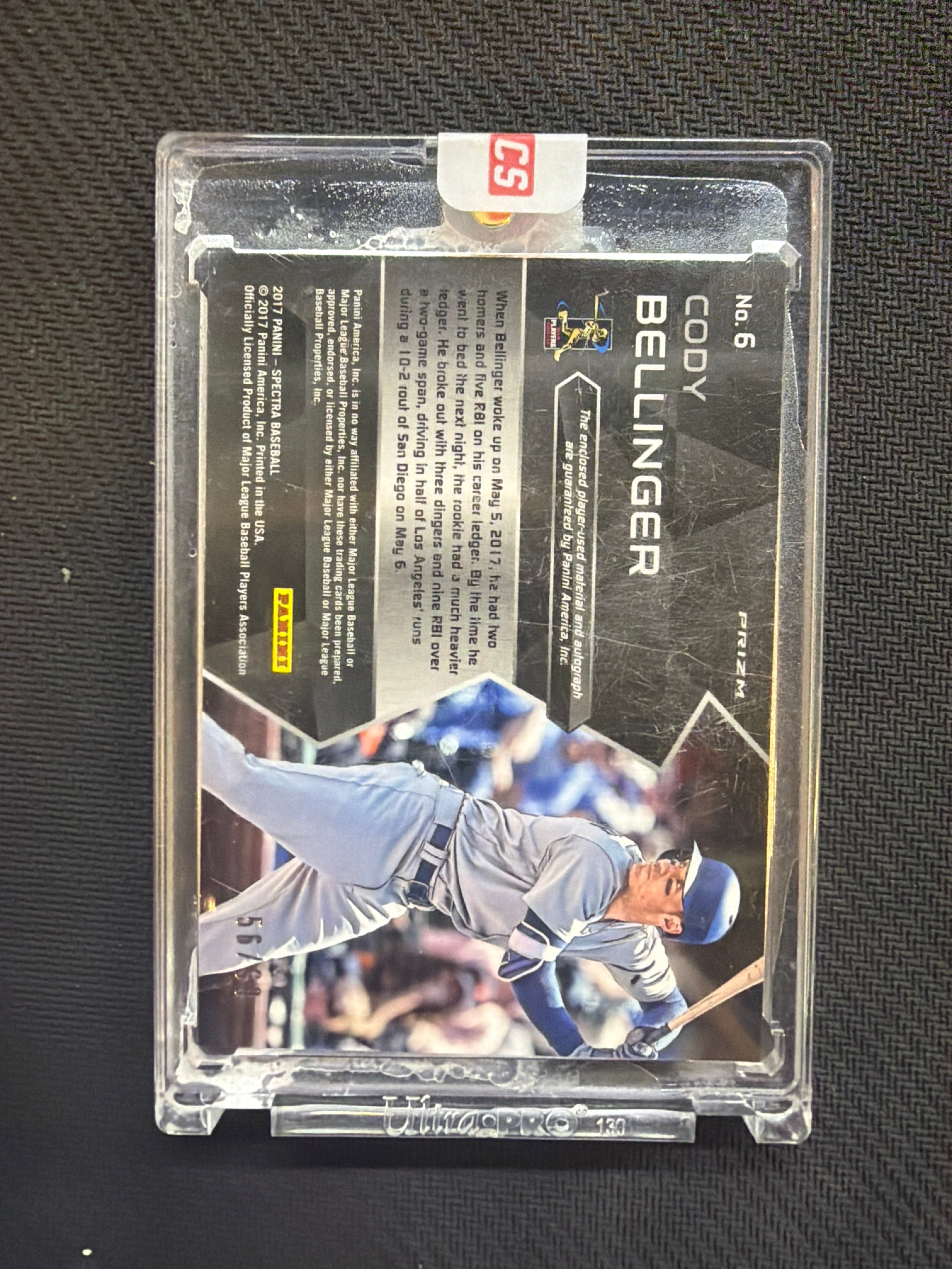 2017 Panini Spectra Cody Bellinger Rookie Patch Auto /99
