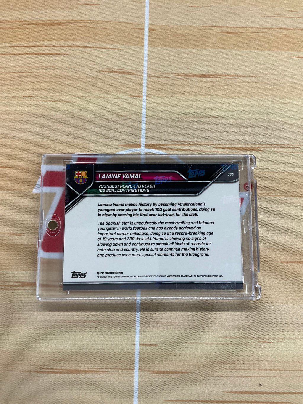 2026 Topps Now Lamine Yamal Youngest Player To Reach 100 Goal FC Barcelona