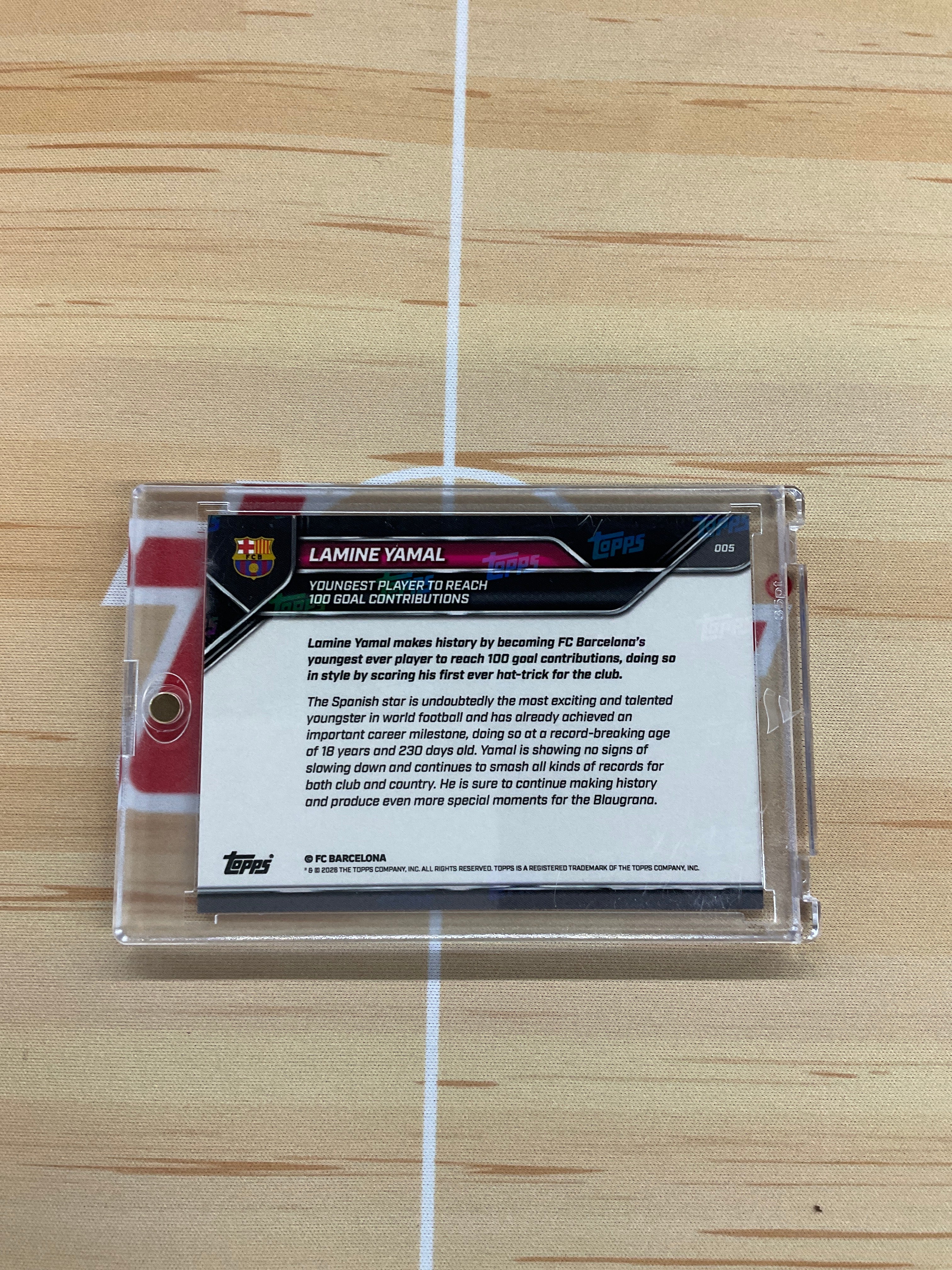 2026 Topps Now Lamine Yamal Youngest Player To Reach 100 Goal FC Barcelona