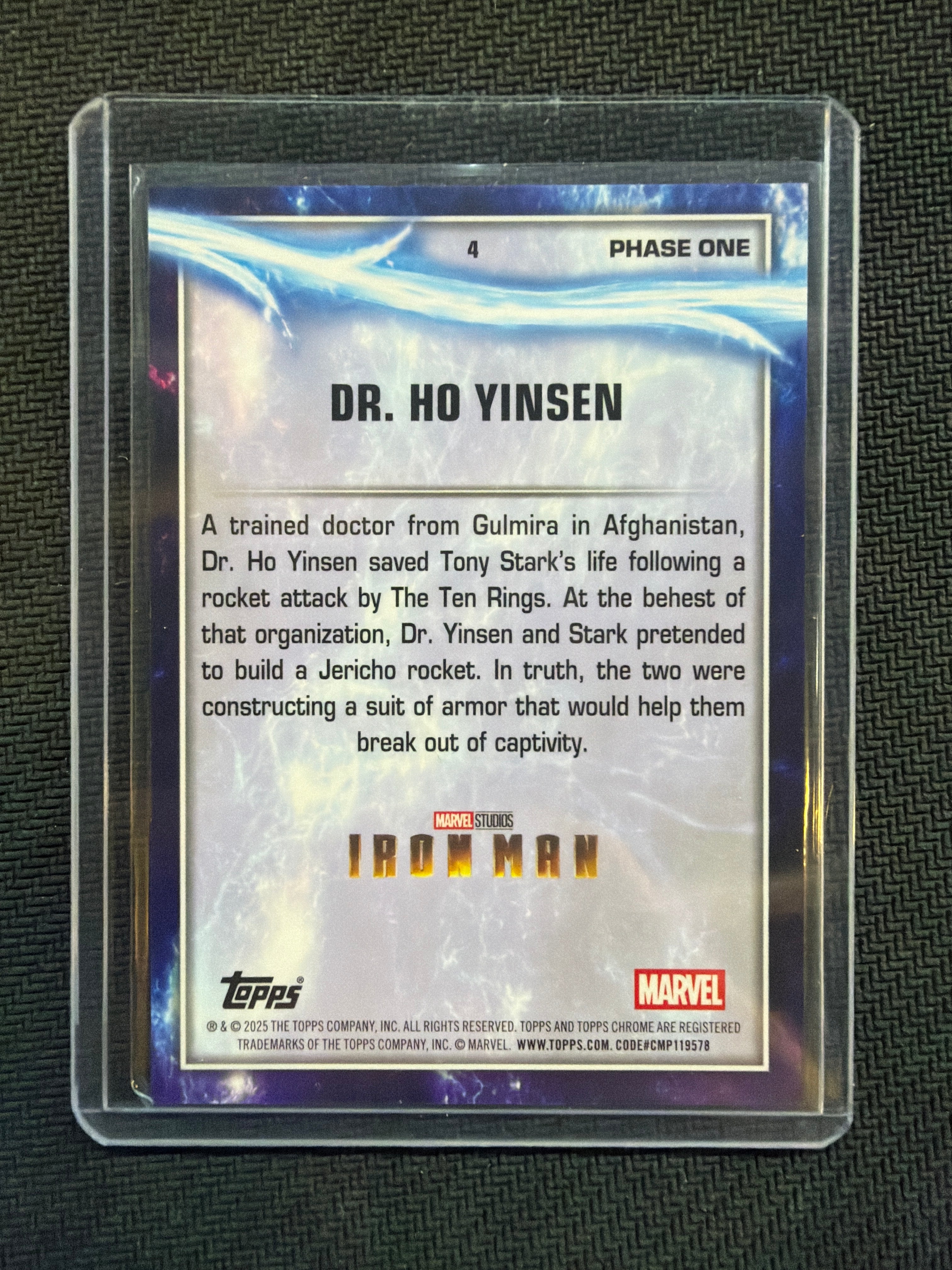 2025 Topps Chrome Sapphire Marvel Studios Dr Ho Black /10 #4