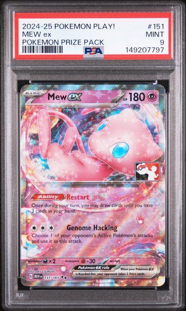 2024 Pokemon Play! Mew ex 151 Pokemon Prize Pack PSA 9