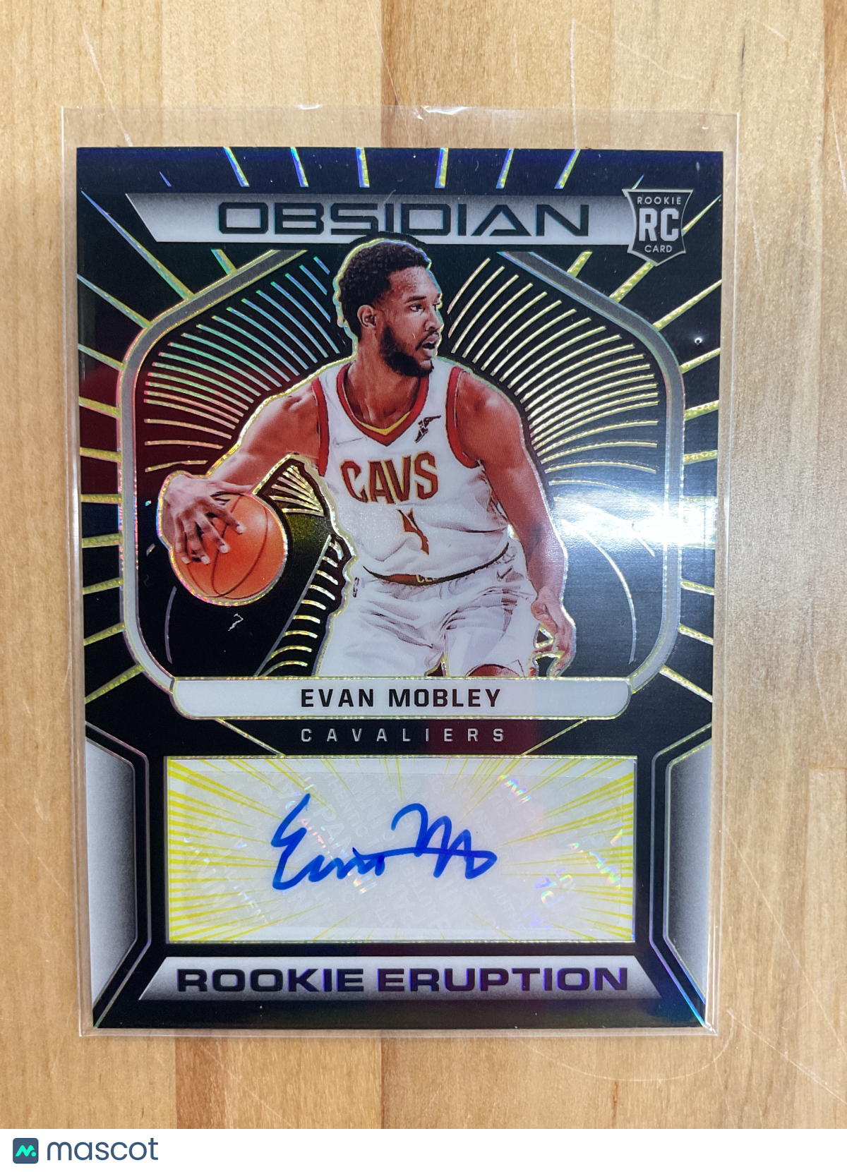 2020 Obsidian Evan Mobley Rookie Yellow Auto /10