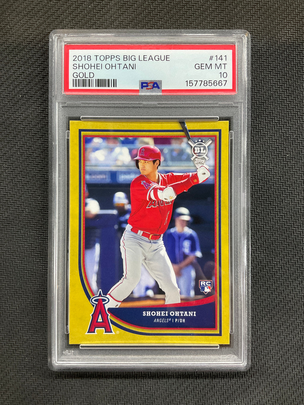 2018 Topps Big League Shohei Ohtani Rookie Gold #141 PSA 10 Angels 667