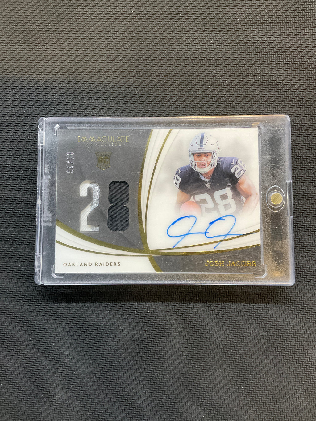 2019 Panini Immacluate Josh Jacobs Patch Auto /29 Raidgers
