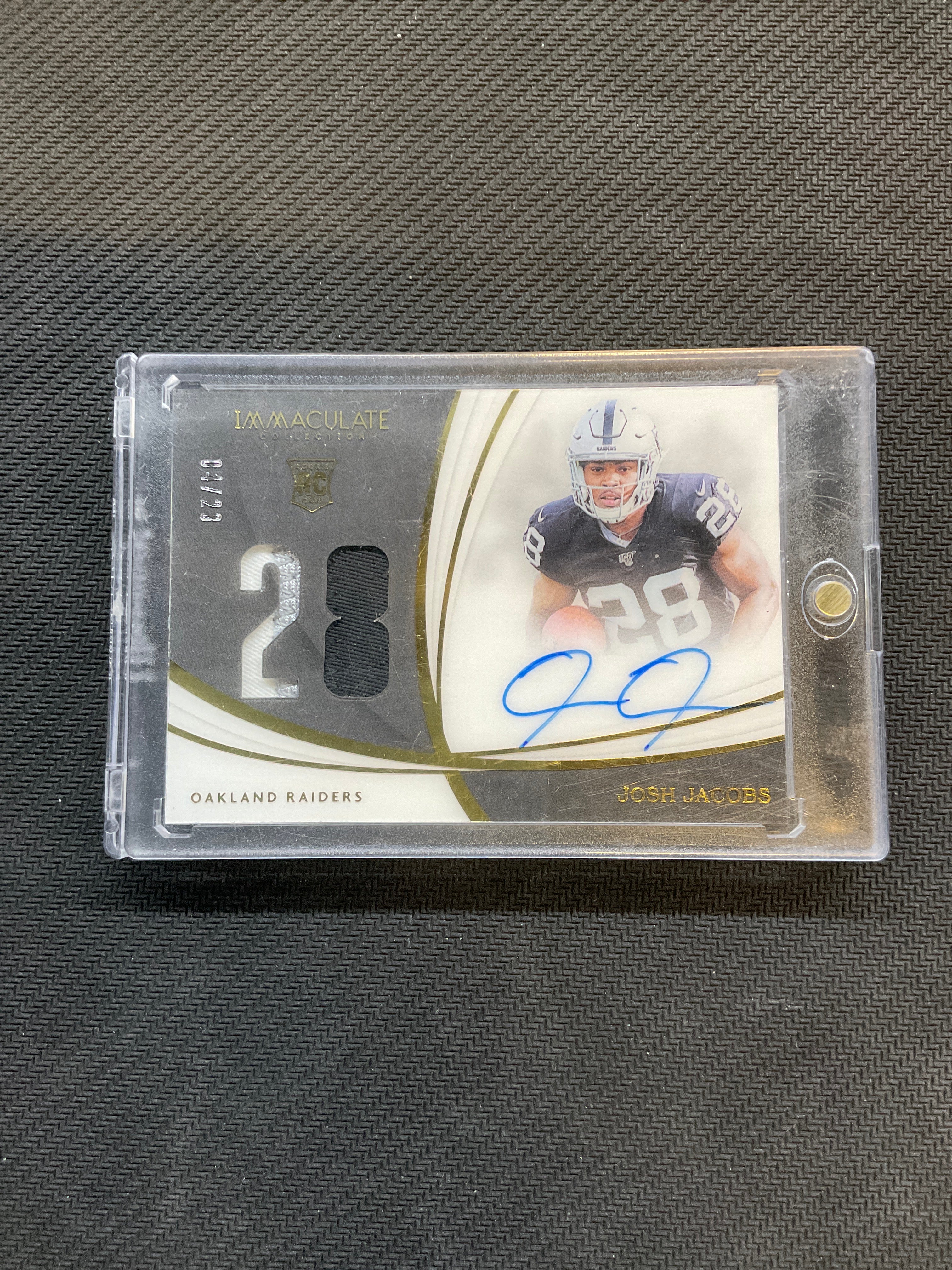 2019 Panini Immacluate Josh Jacobs Patch Auto /29 Raidgers