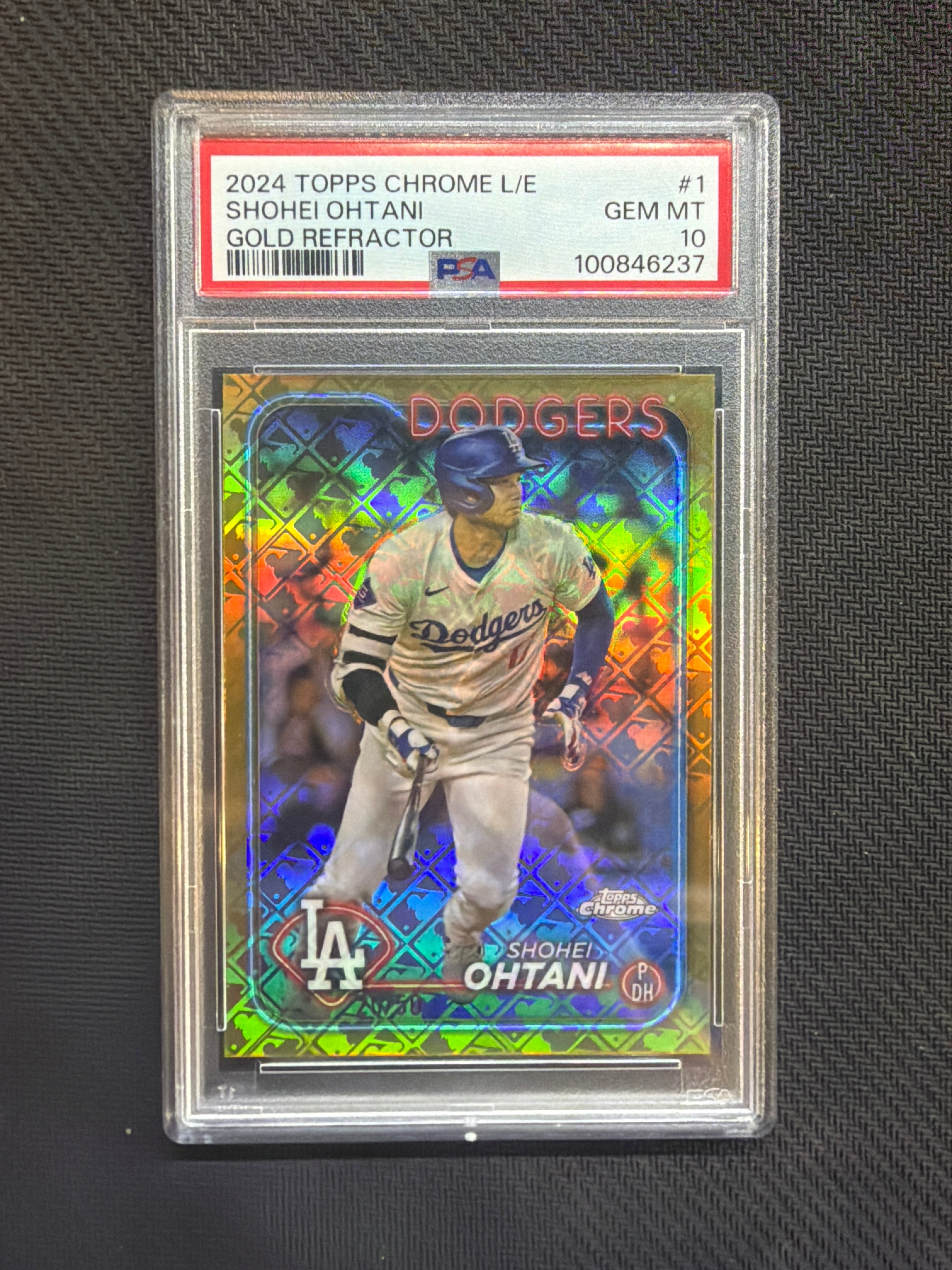 2024 Topps Chrome LogoFractor Shohei Ohtani Gold Refractor PSA 10
