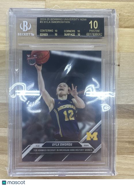 2024 Bowman Now #3 Syla Swords BGS 10 BLACK LABEL