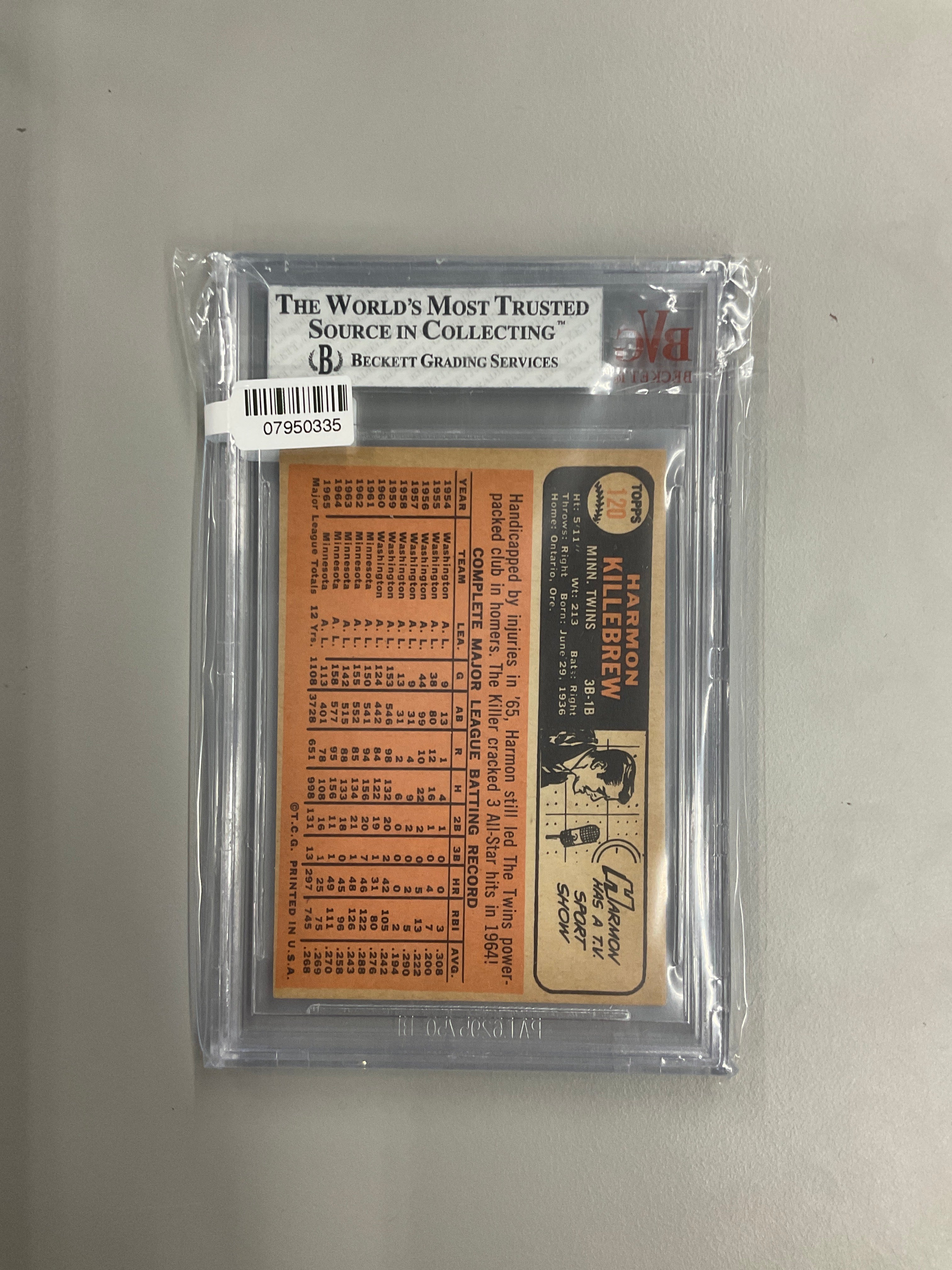 1966 Topps #120 Harmon Killebrew BVG 4.5