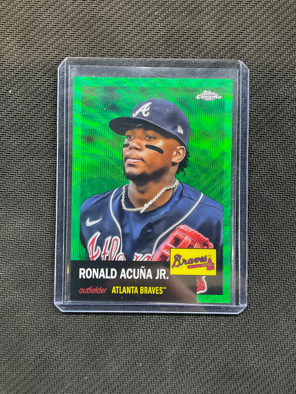 2022 Topps Platinum Ronald Acuna Jr. /99 Green Wave Braves