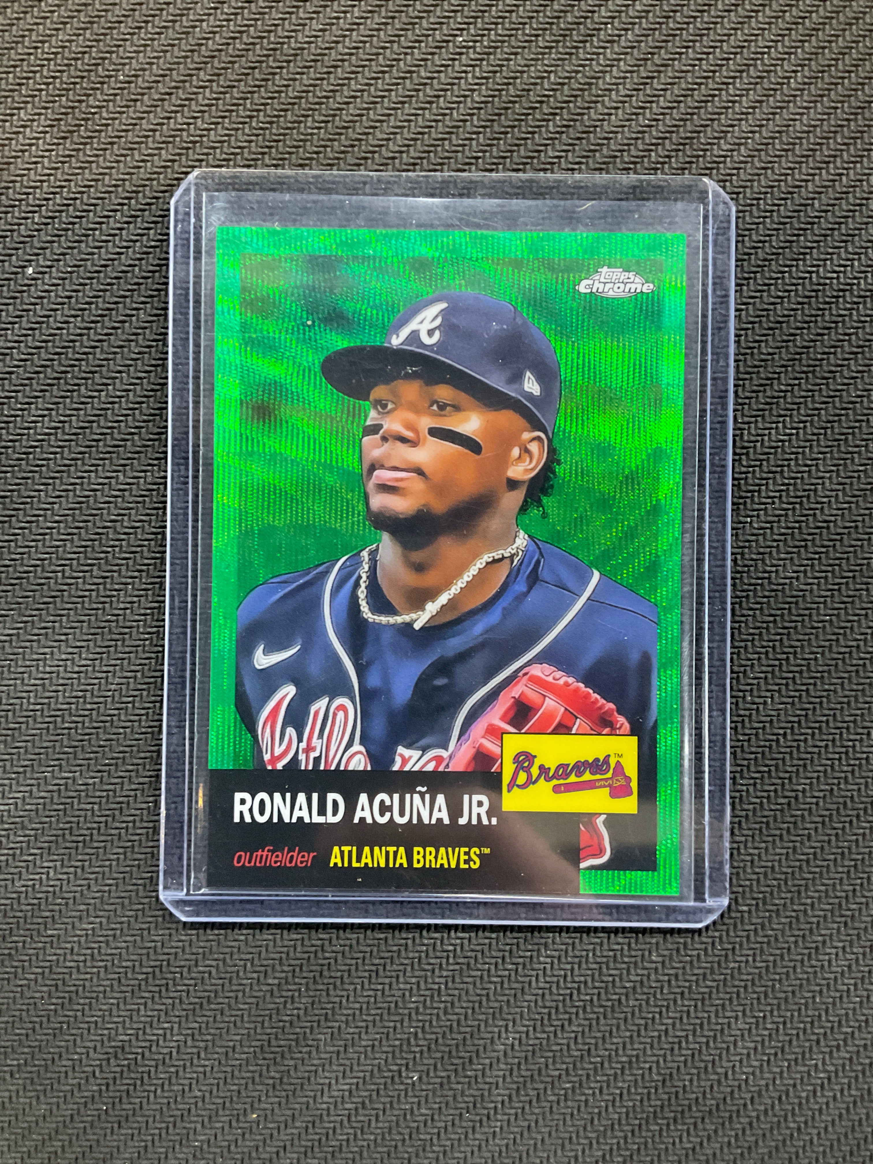 2022 Topps Platinum Ronald Acuna Jr. /99 Green Wave Braves