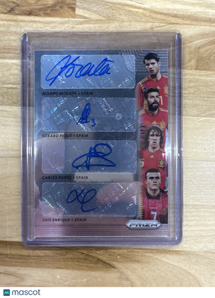 2018 Prizm Alvaro Morata Gerard Pique Carles Puyol Luis Enrique Auto /25